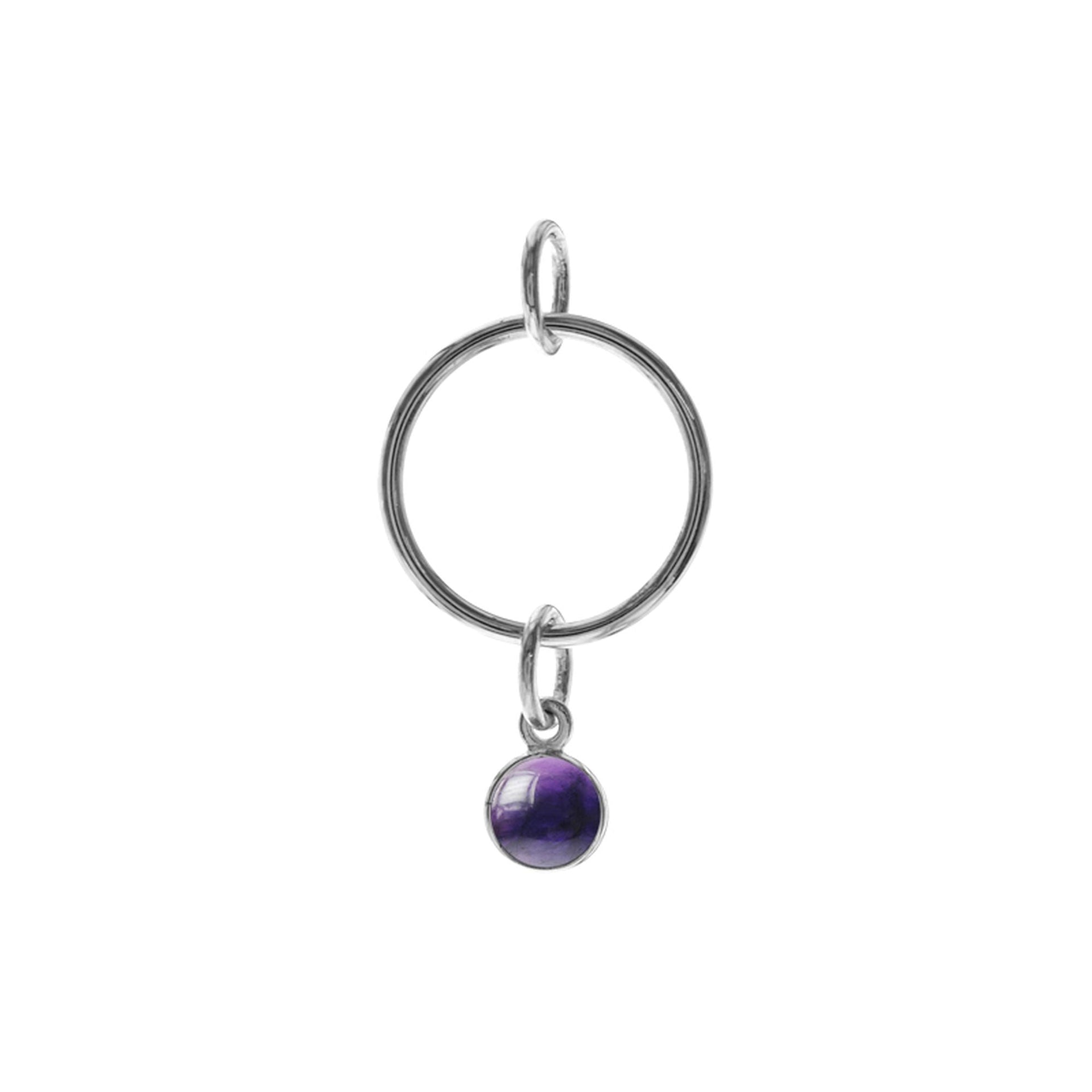 Hoop design amethyst pendant