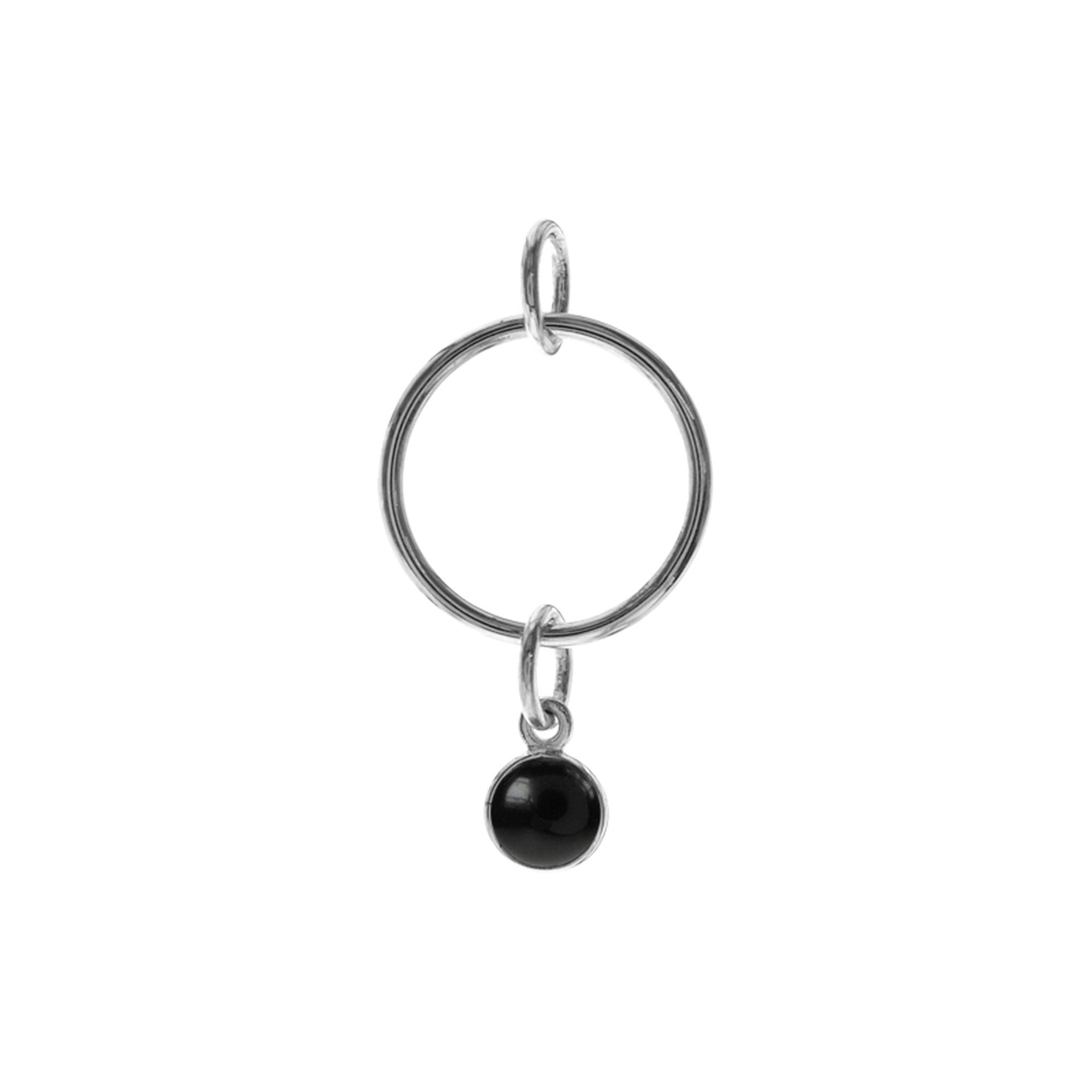 Hoop design black onyx pendant