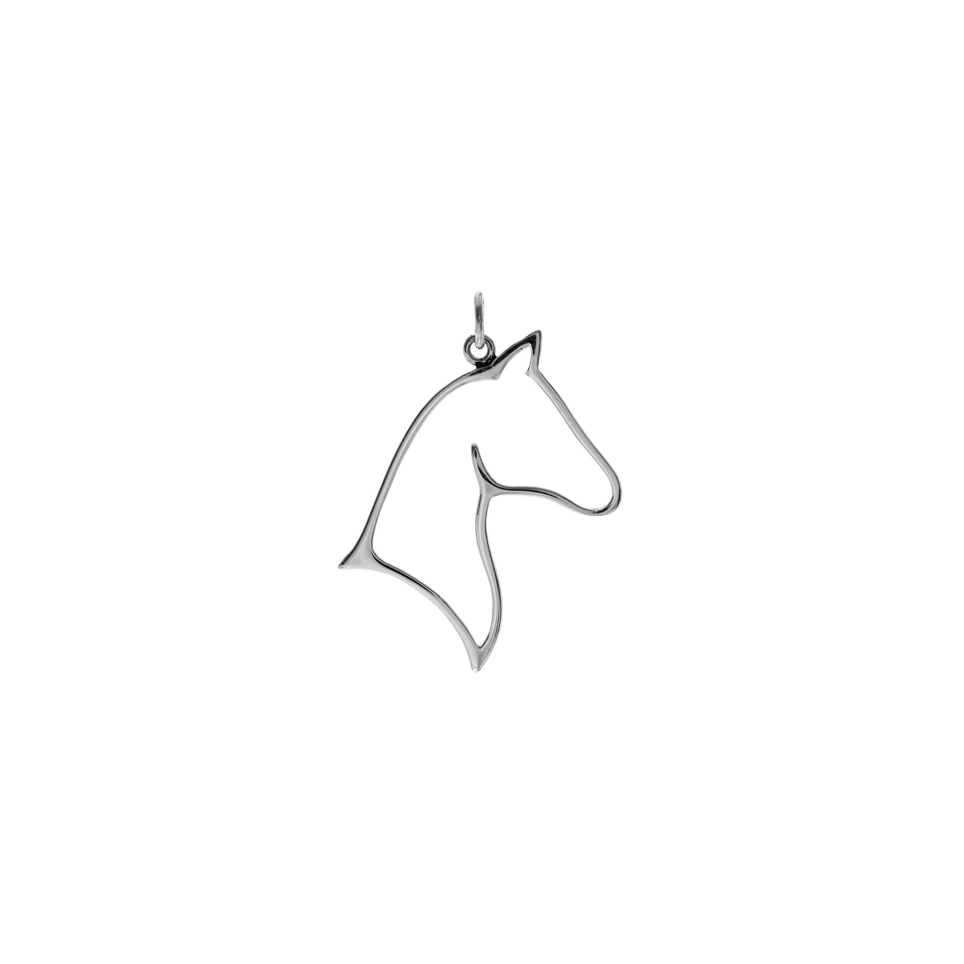 Cavelli horse head silhouette pendant