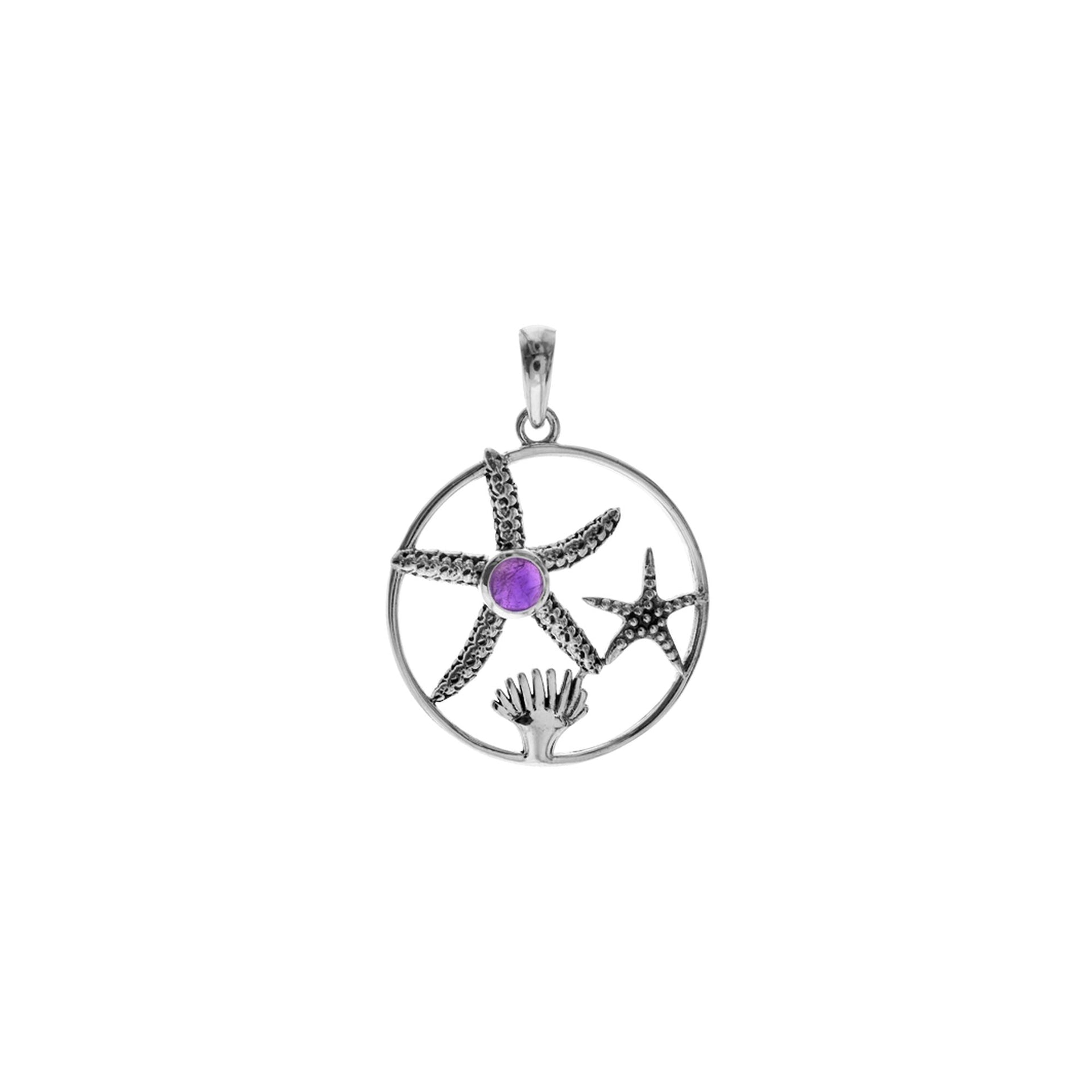 Anabelle amethyst sea scene pendant