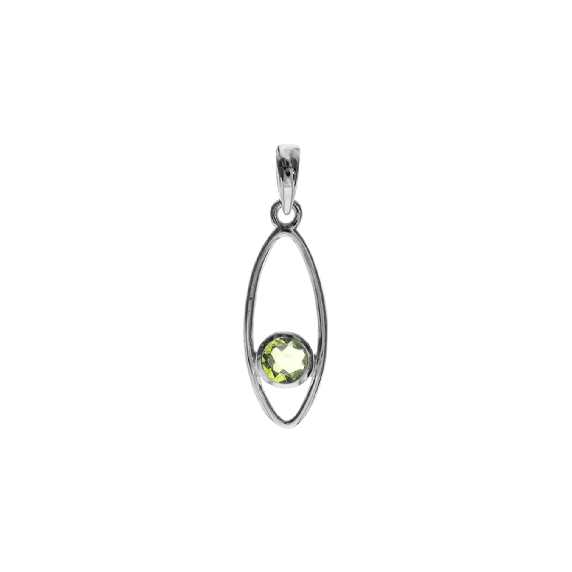 Ivy ellipse peridot pendant