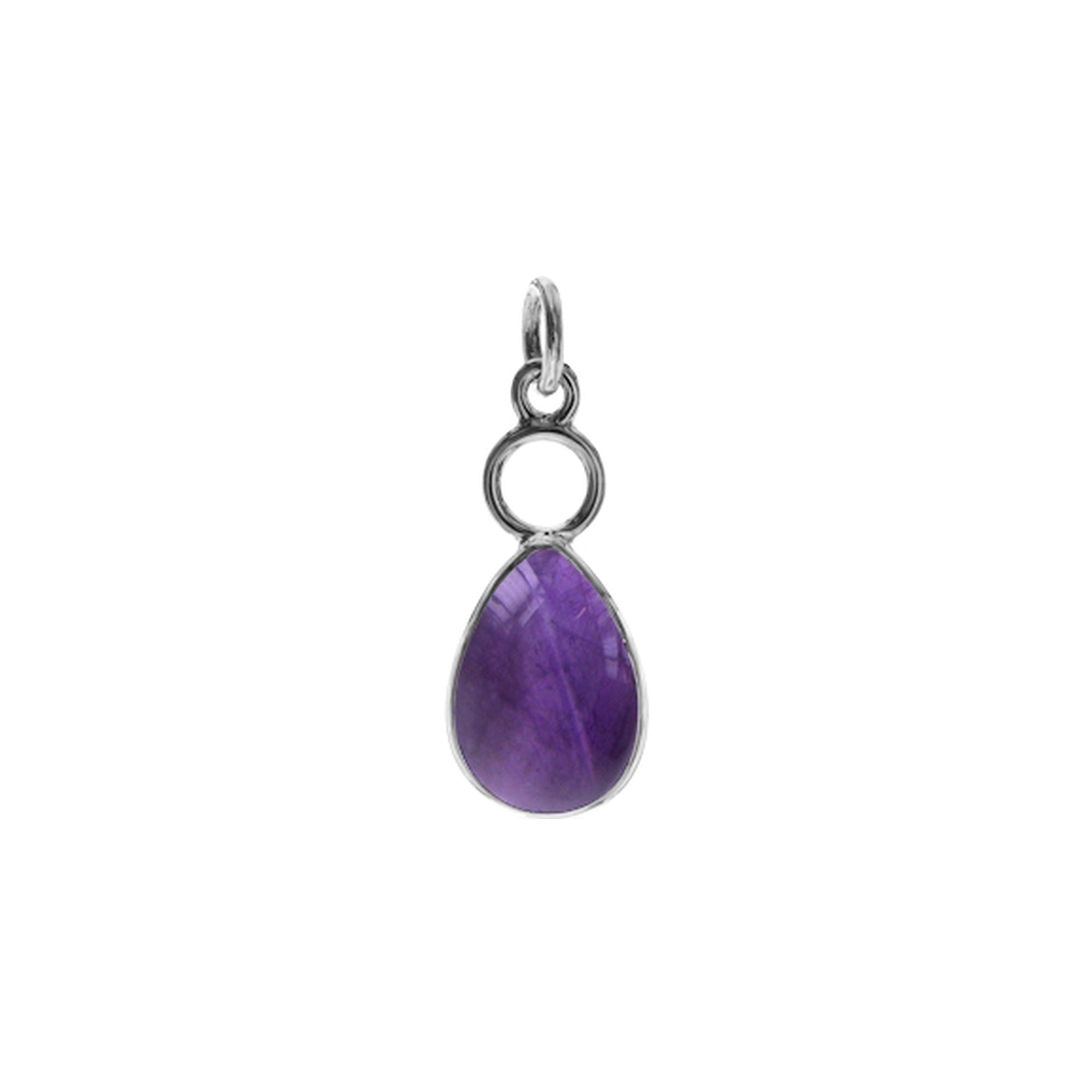 Ivy hoop teardrop amethyst pendant
