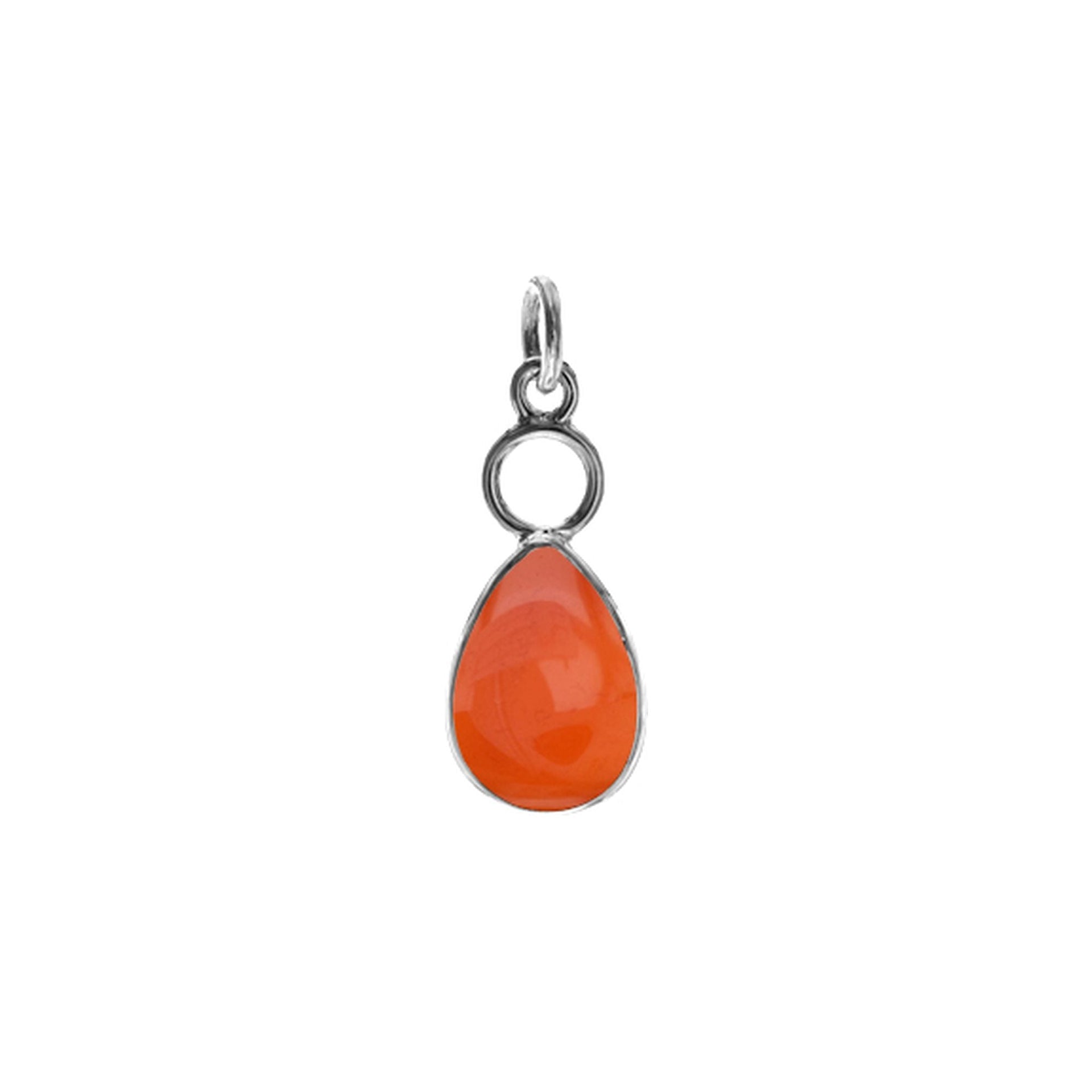 Ivy hoop teardrop carnelian pendant