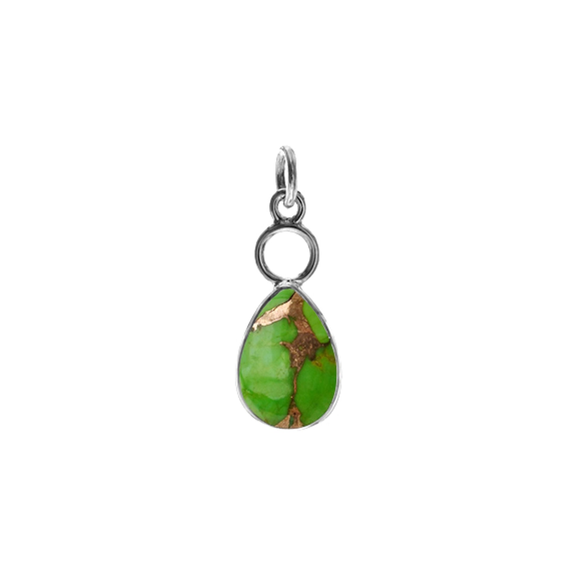 Ivy hoop teardrop green mohave pendant