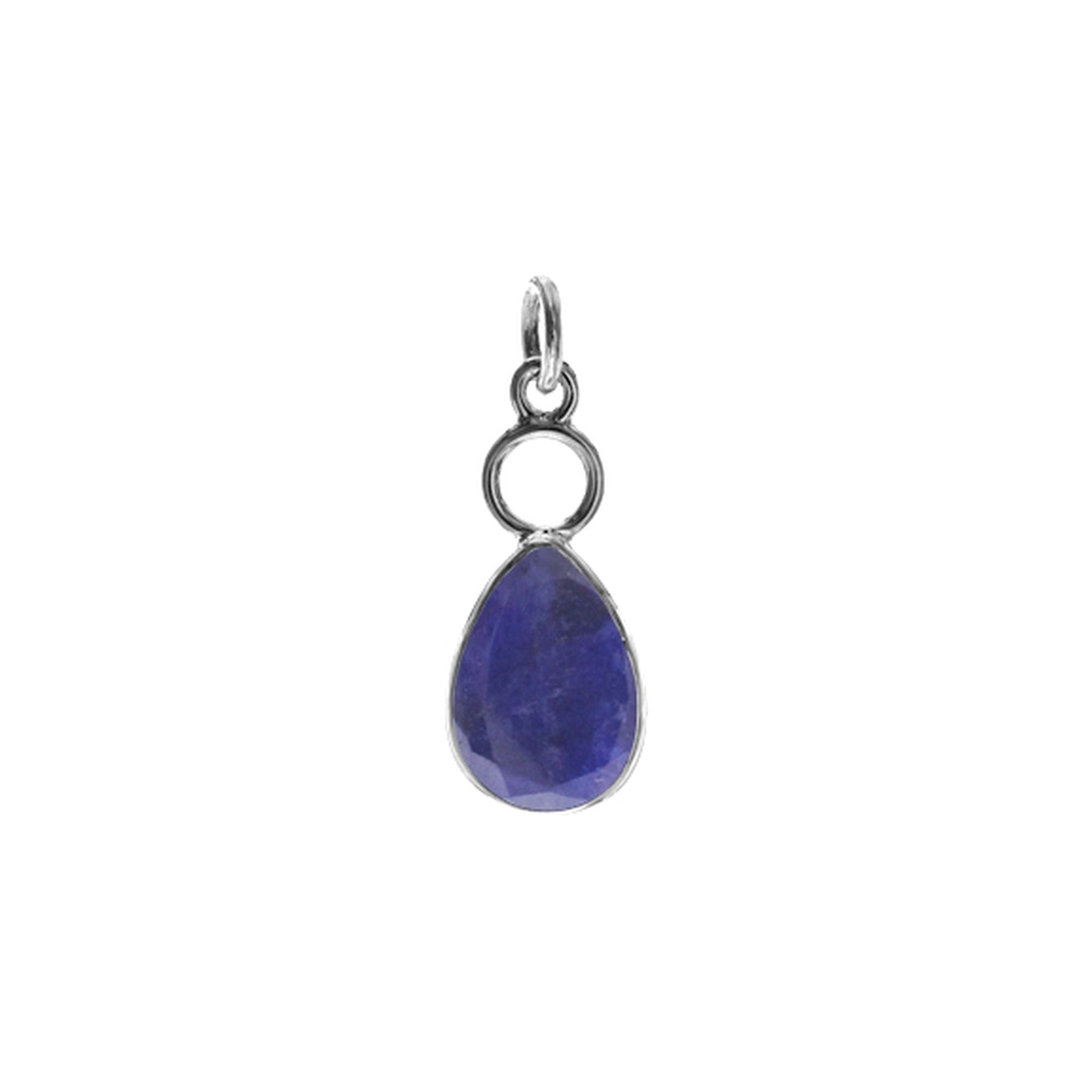 Ivy hoop teardrop sapphire quartz pendant