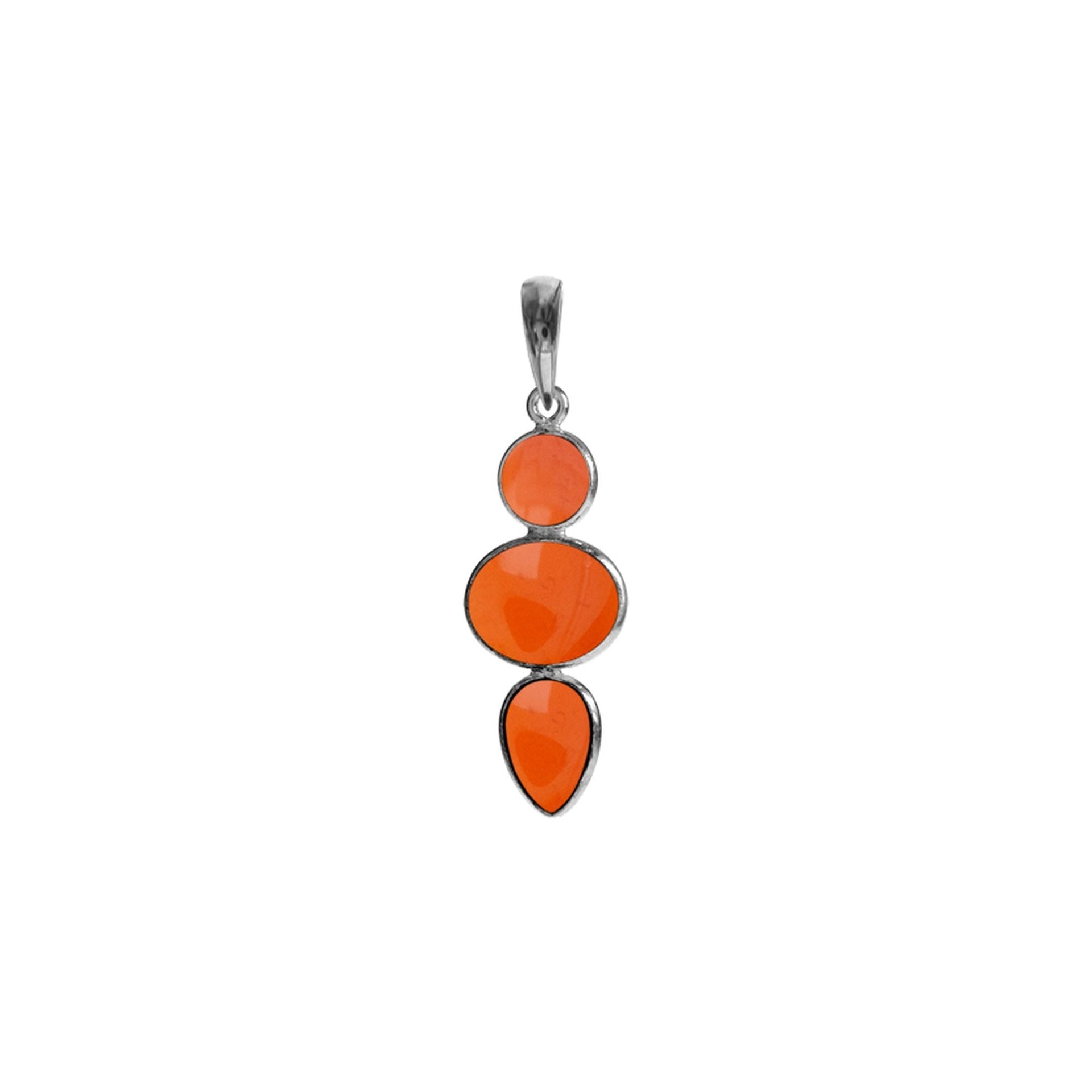 Bridget mixed shape carnelian pendant