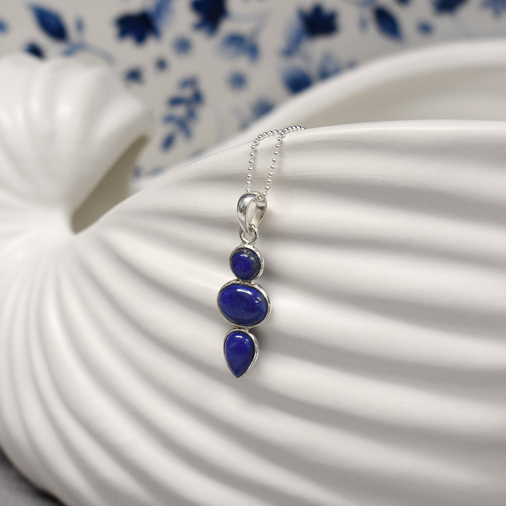 Bridget mixed shape lapis lazuli pendant