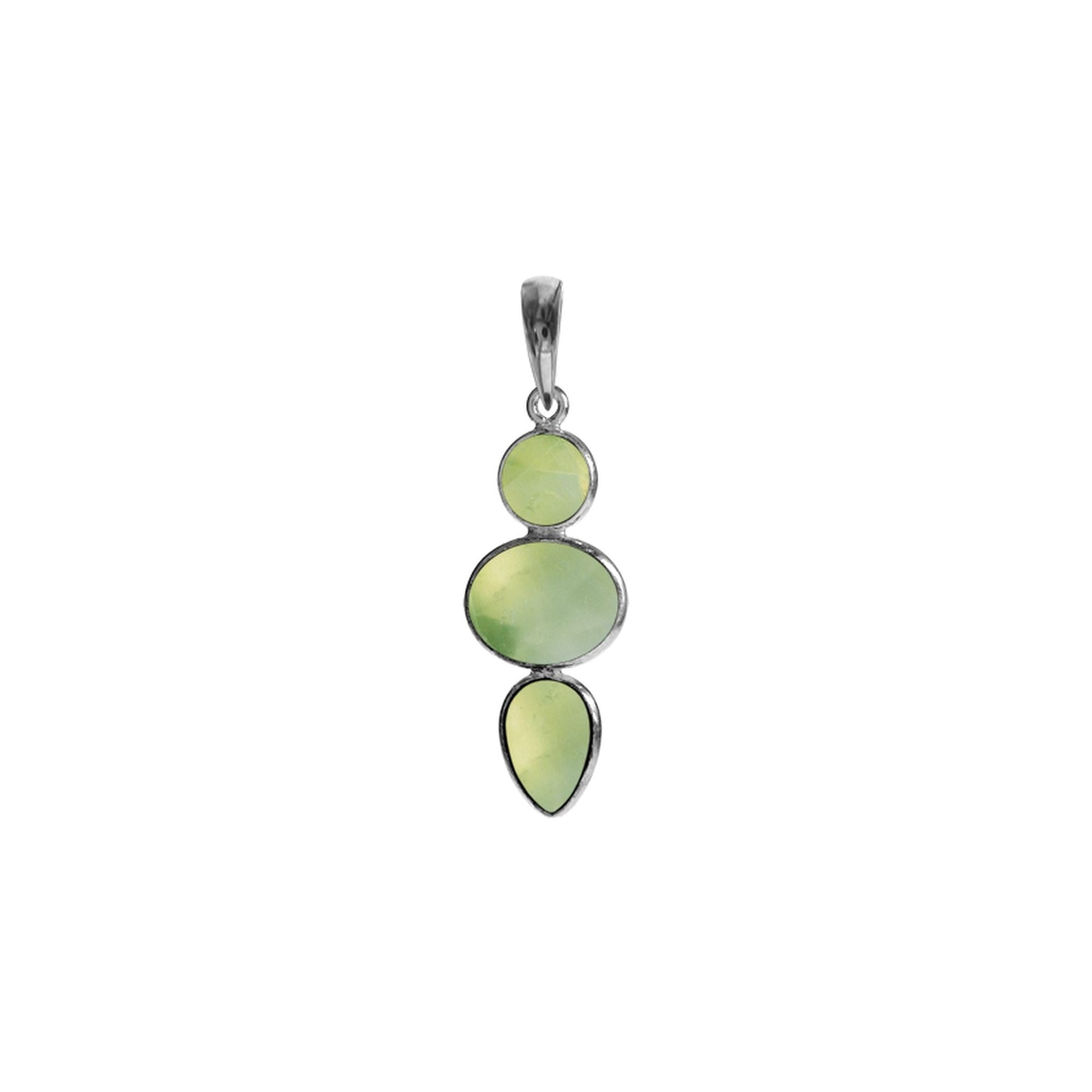 Bridget mixed shape prehnite pendant