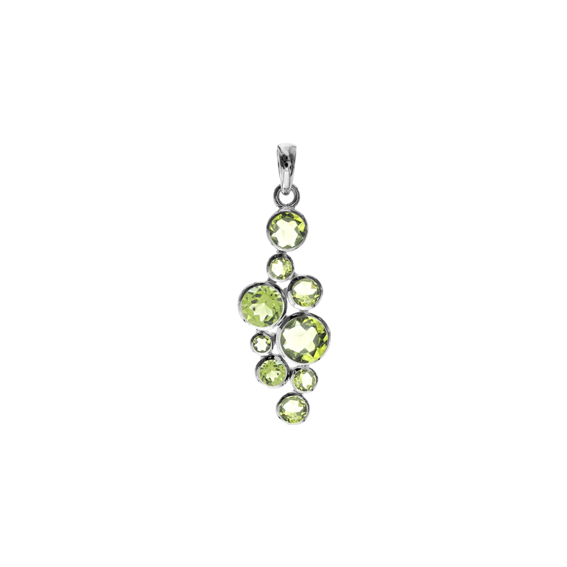 Lola long staggered peridot pendant