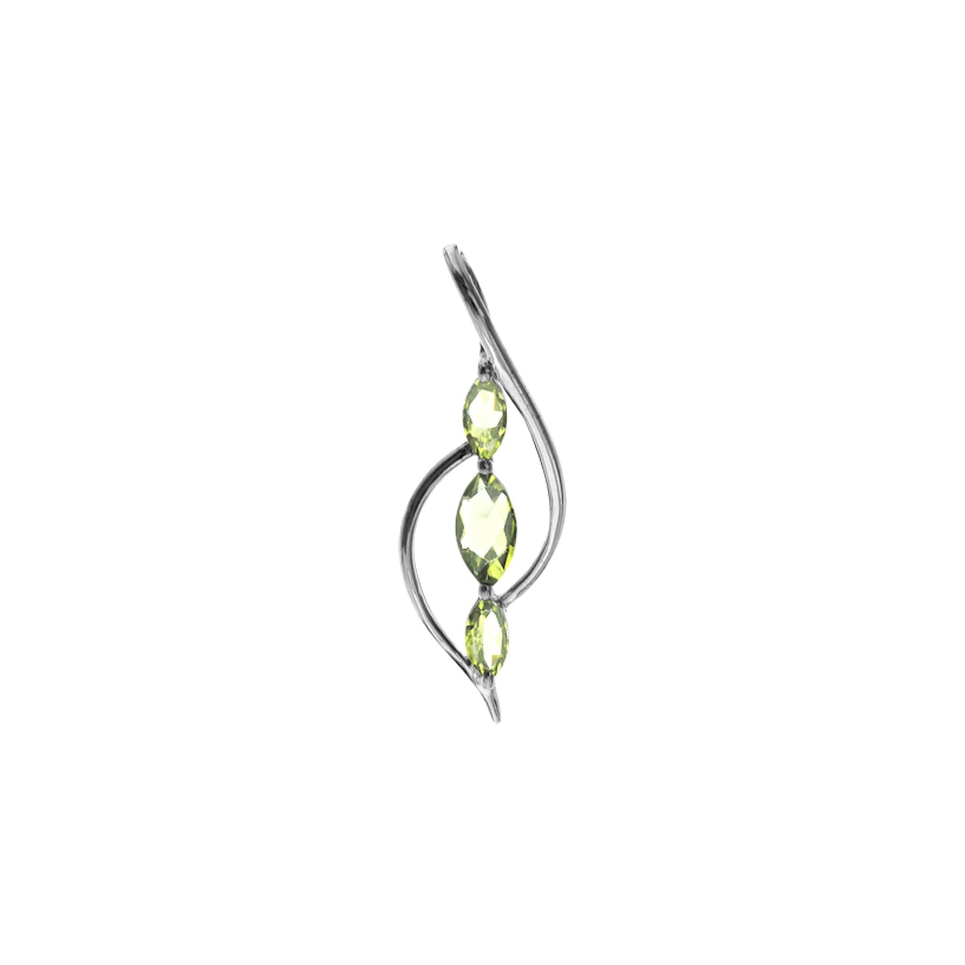 Kara triple marquis peridot pendant