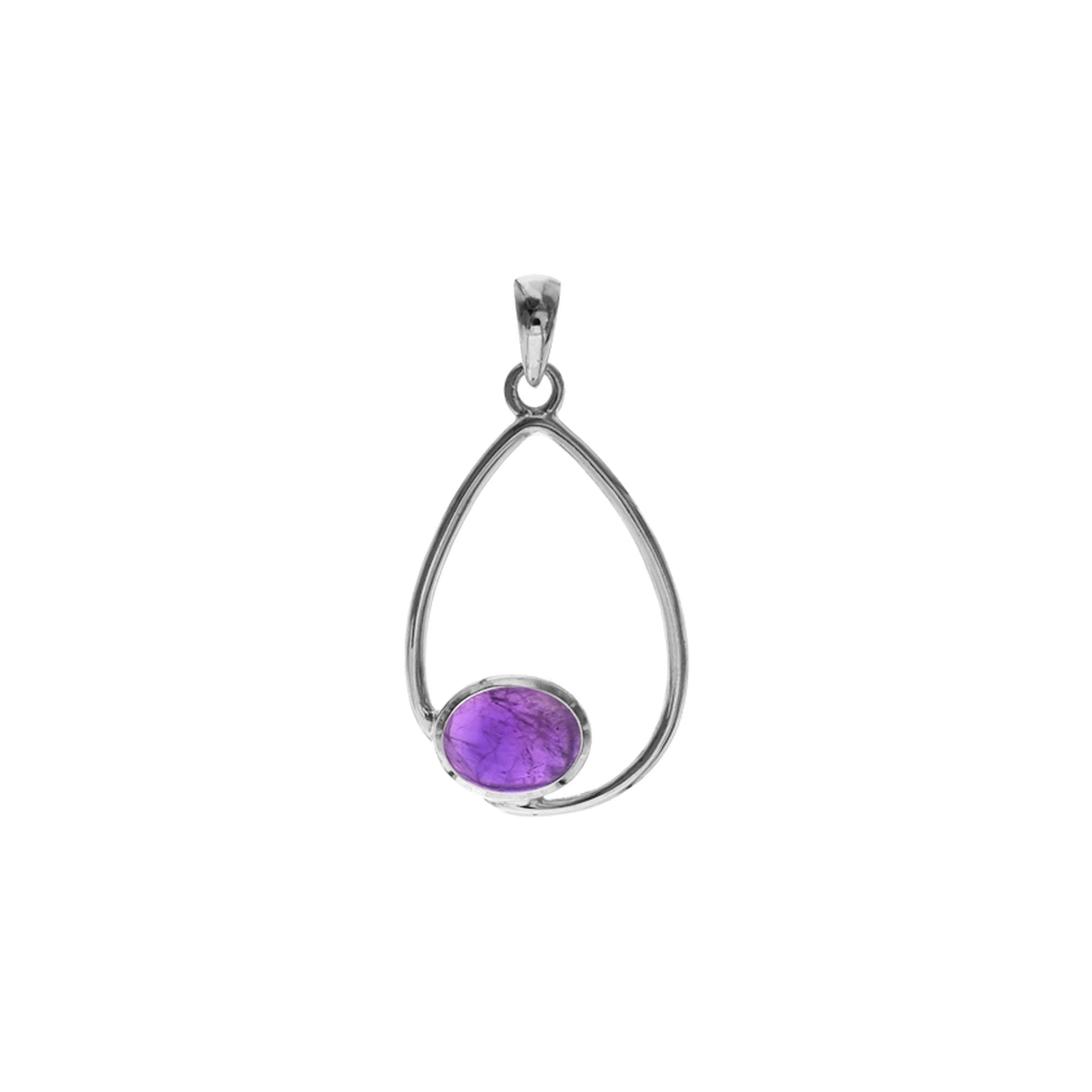 Amy offset amethyst pendant