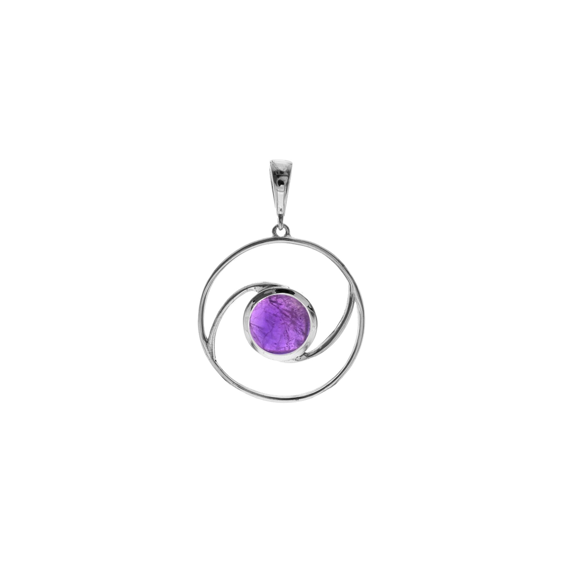 Lola amethyst wave pendant