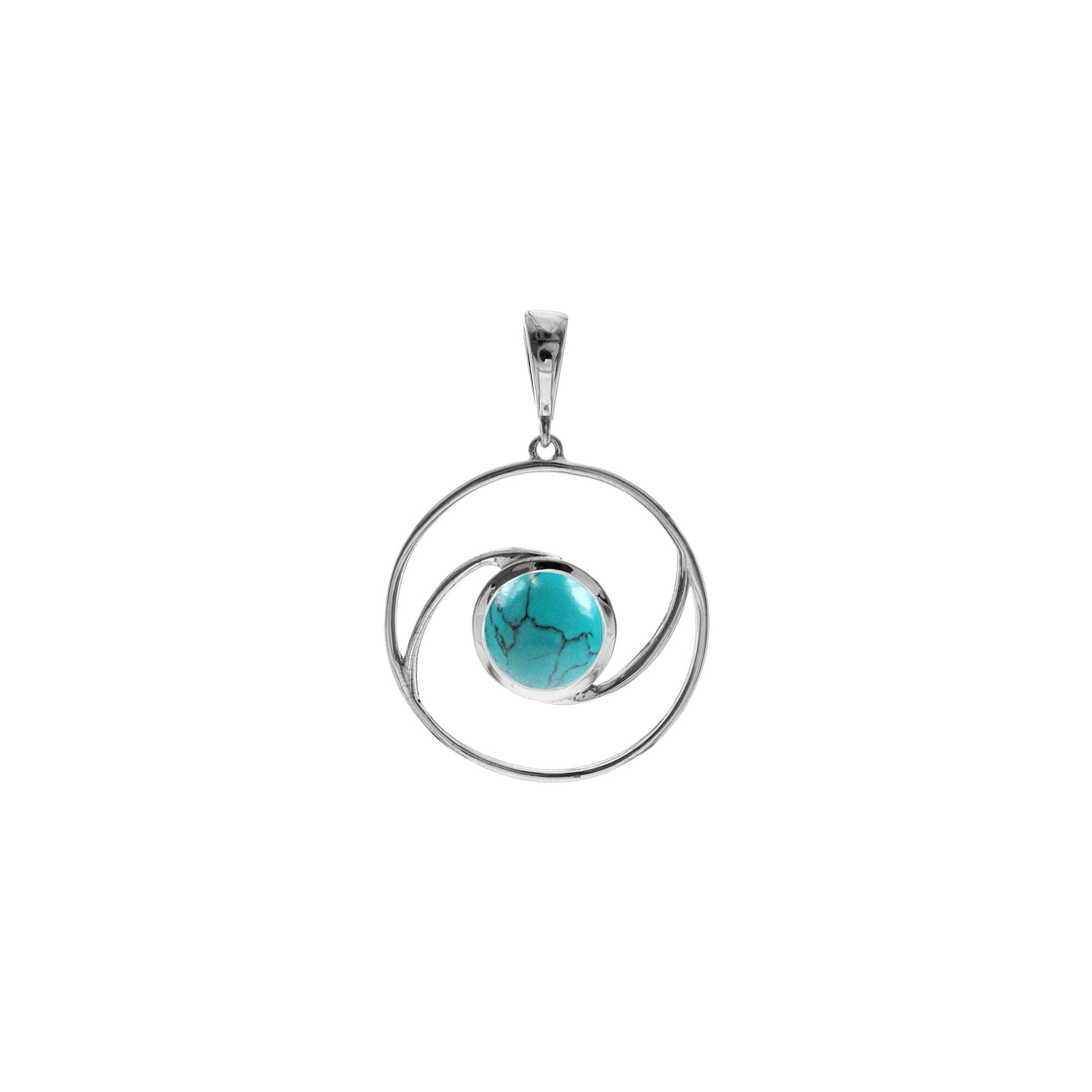 Lola turquoise wave pendant