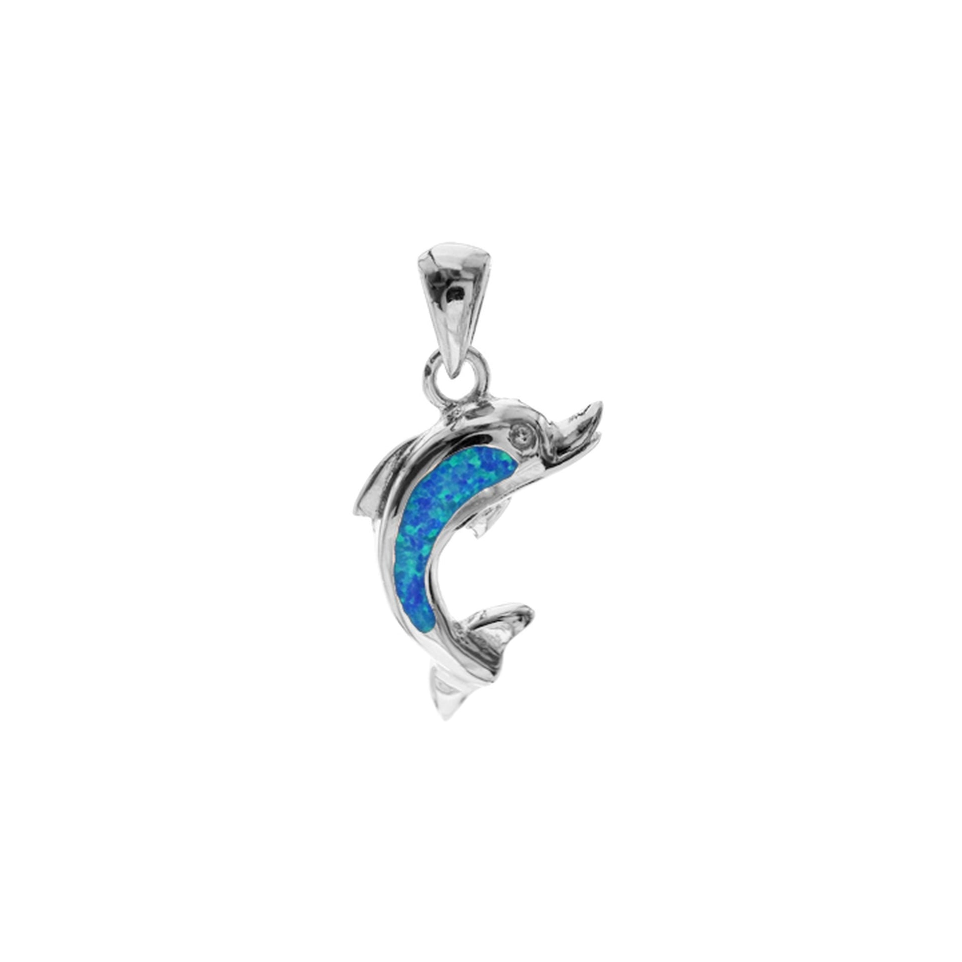Ana blue opalique dolphin pendant