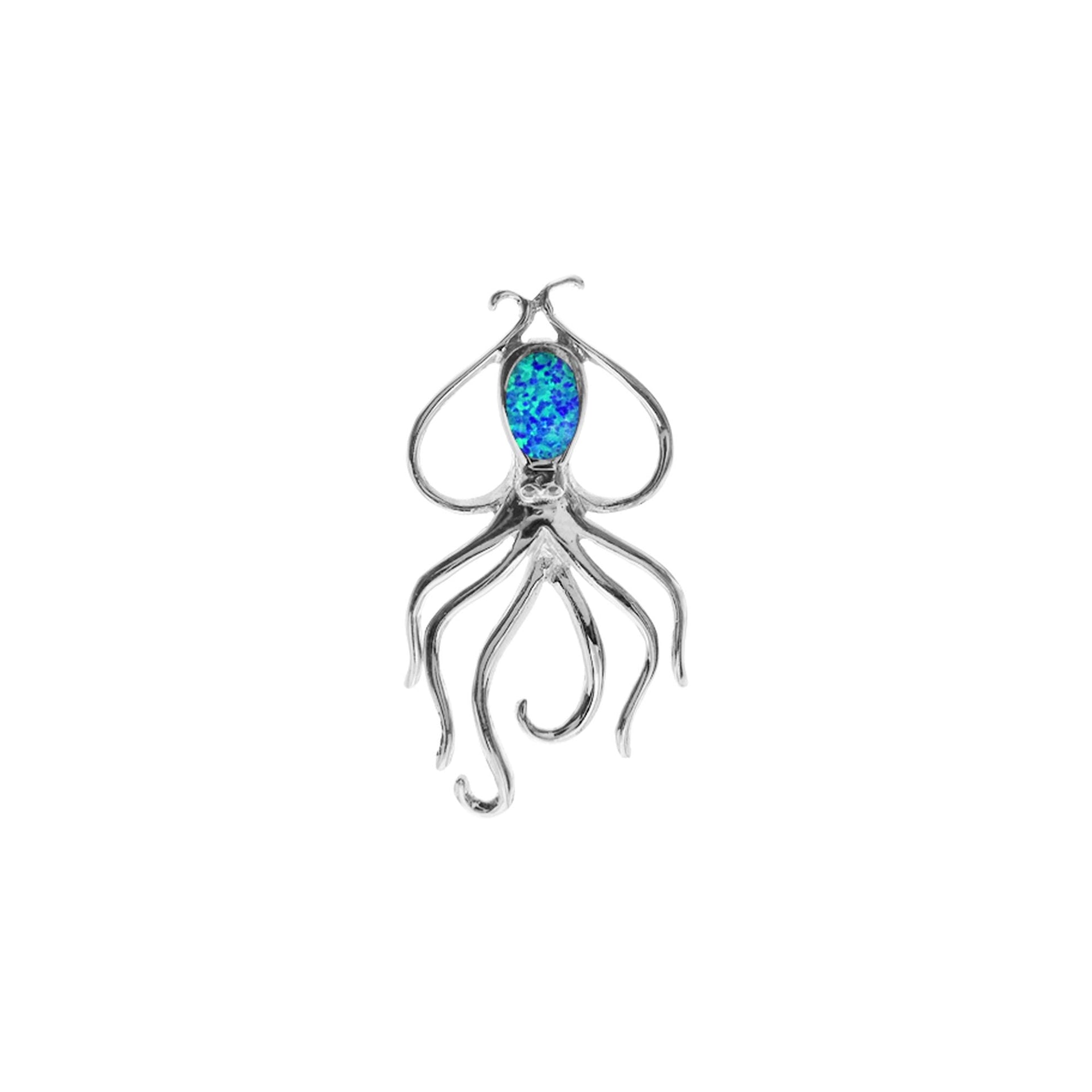 Ana blue opalique octopus pendant