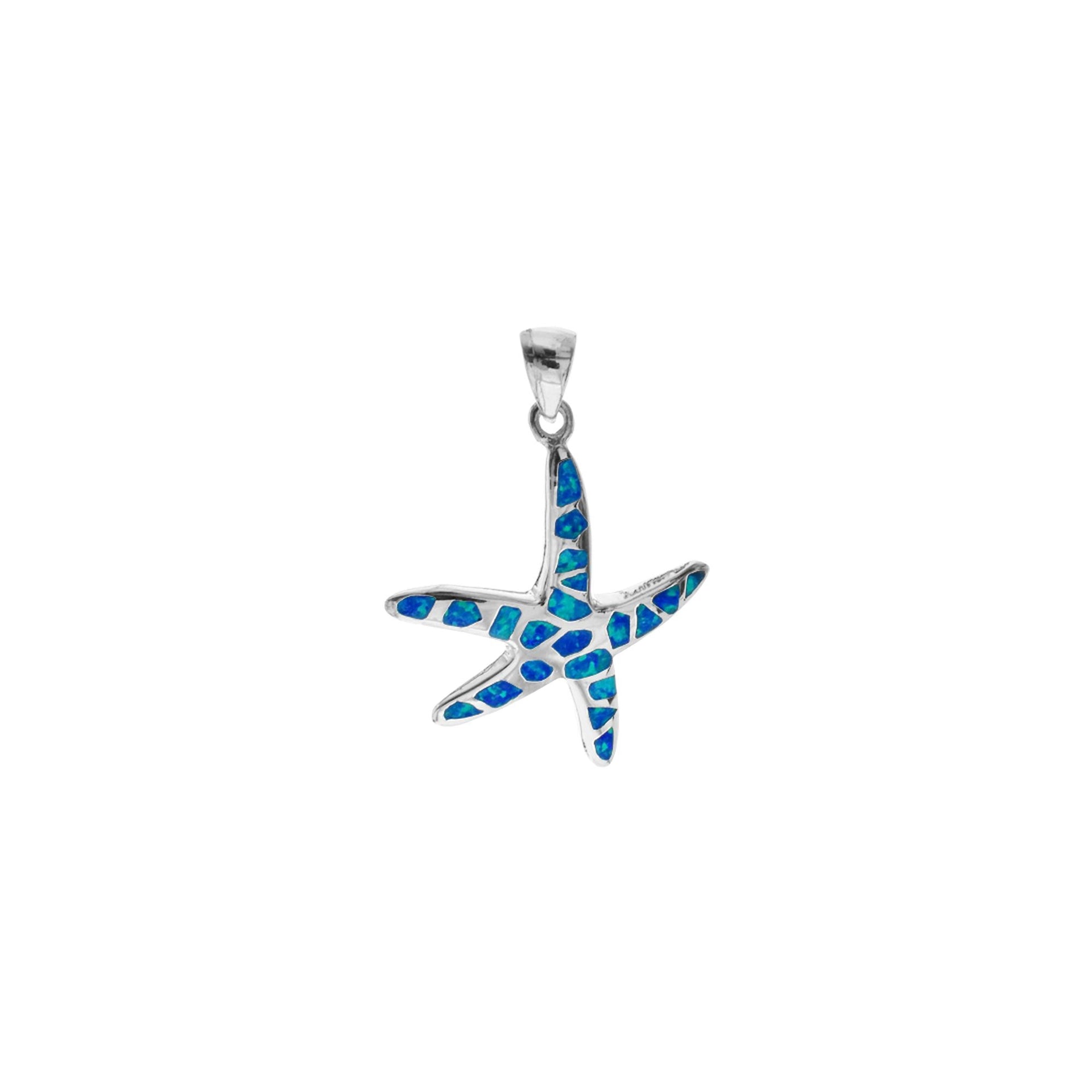 Ana blue opalique starfish pendant