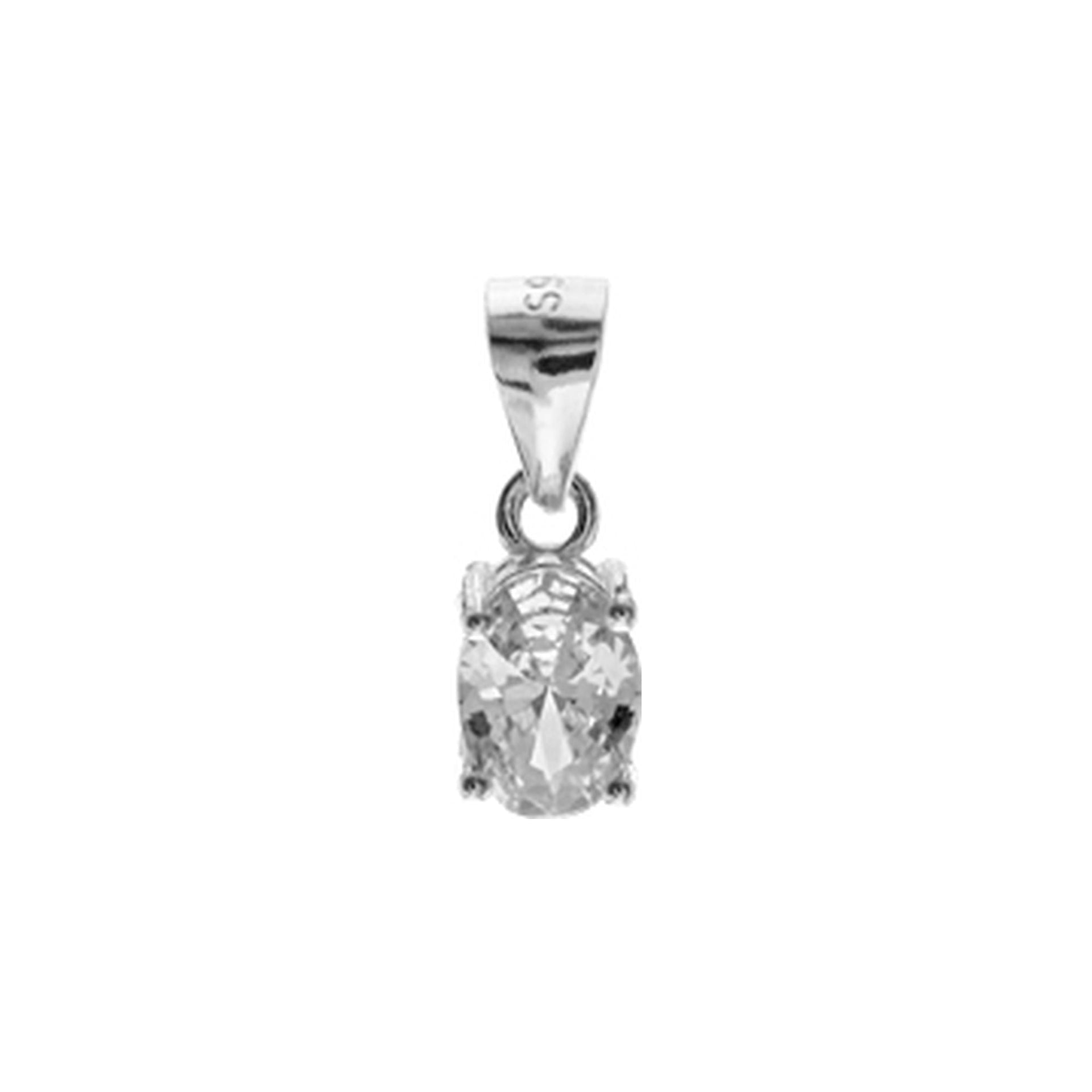 Davina oval solitaire pendant