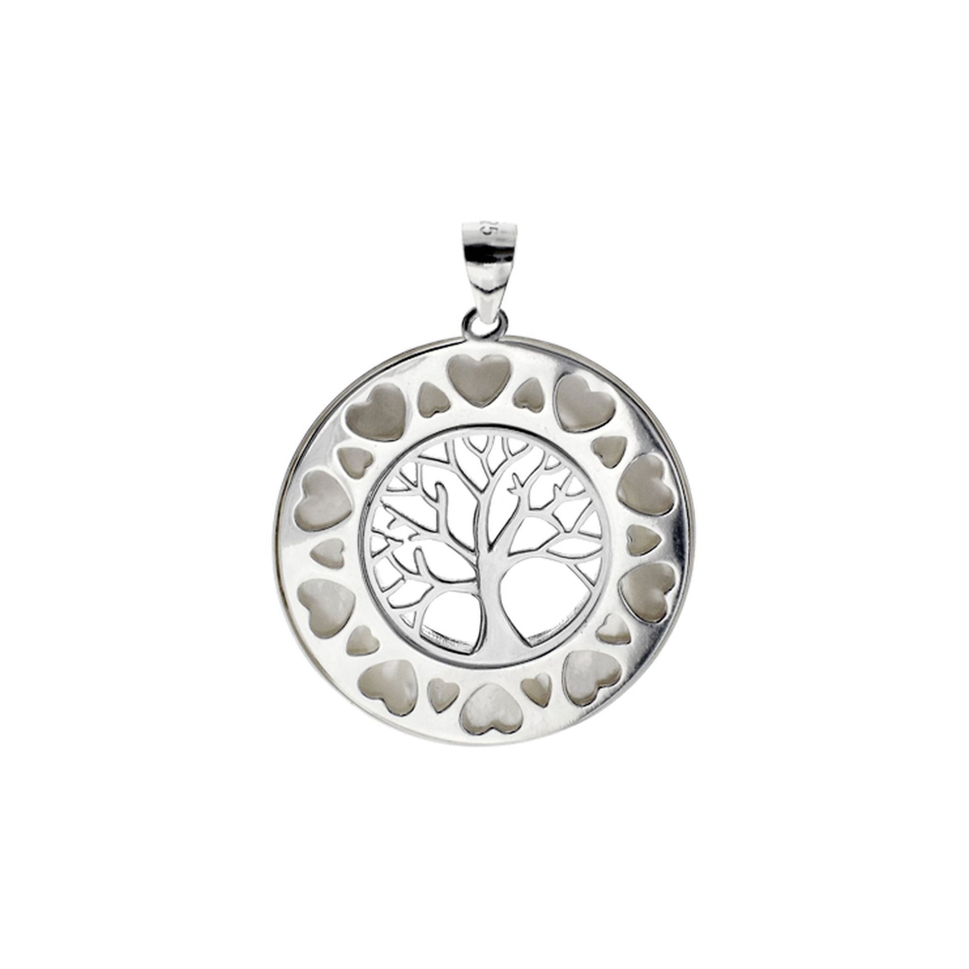Bronwen reversible tree of life & heart pendant