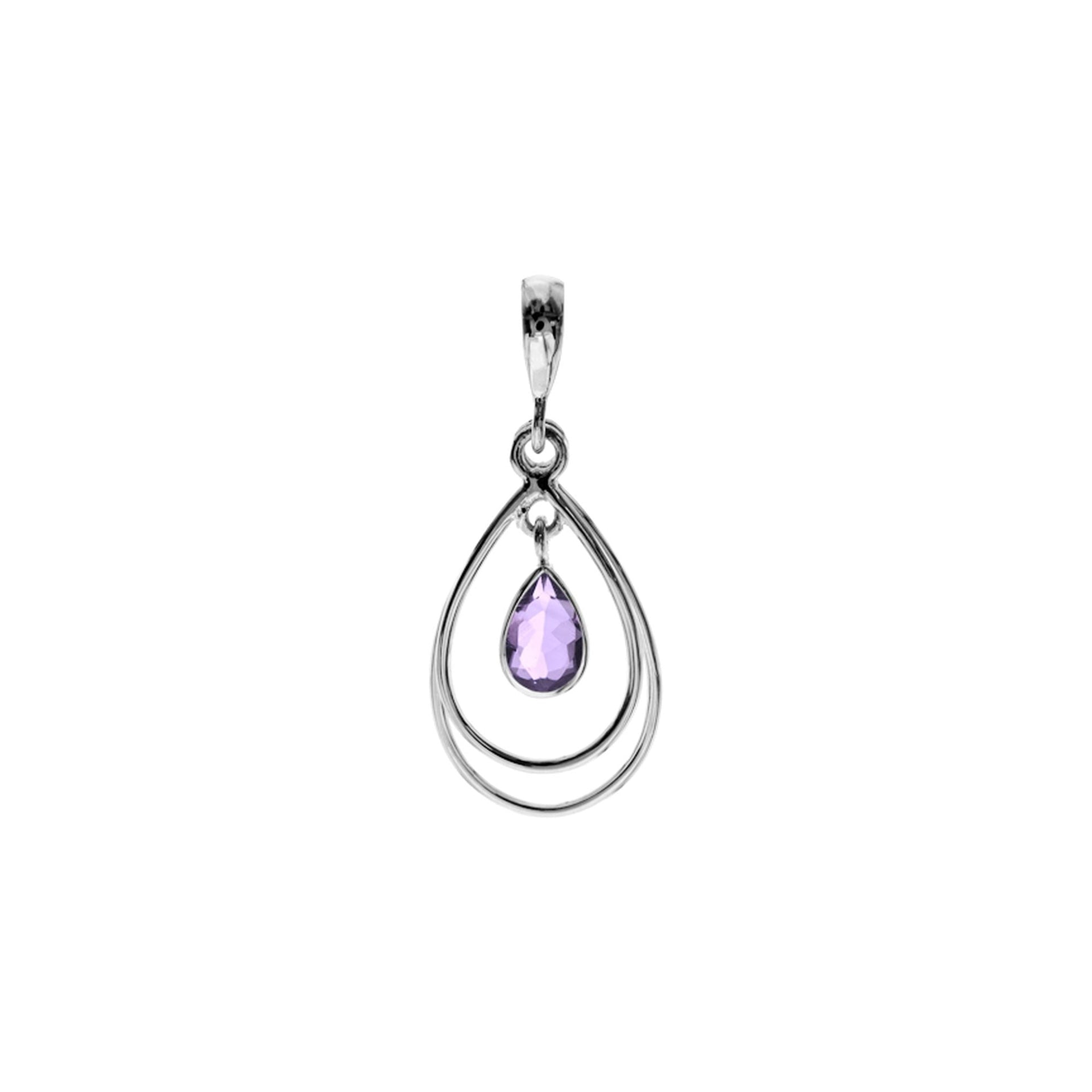 Ivy teardrop amethyst pendant