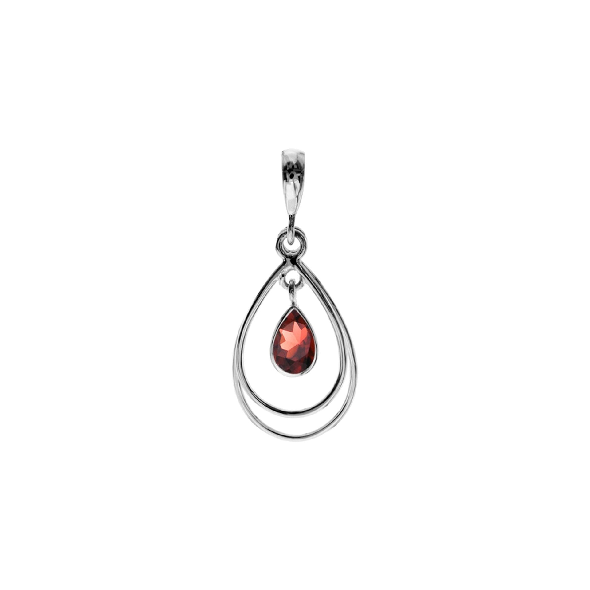 Ivy teardrop garnet pendant