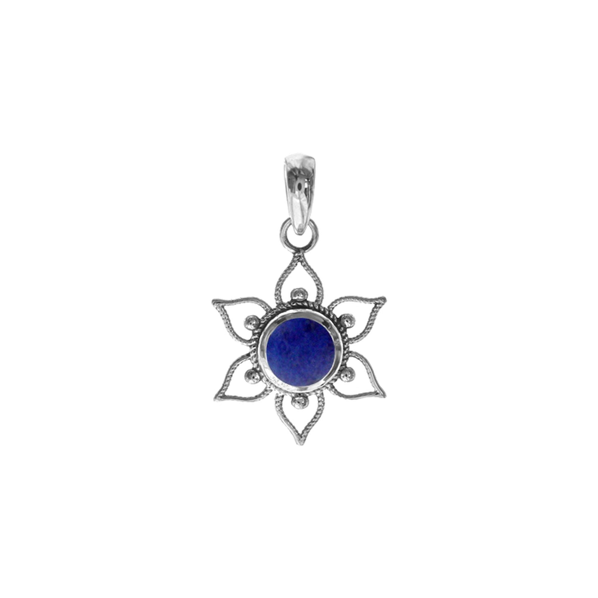 Catalina lapis lazuli flower pendant