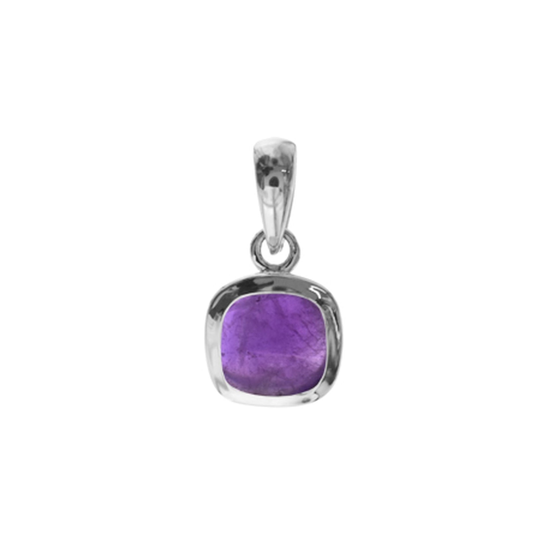 Samira amethyst squircle pendant