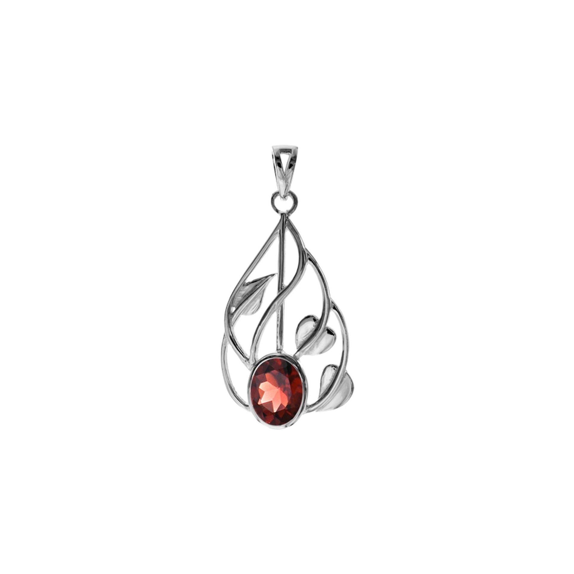 Lola garnet vine pendant