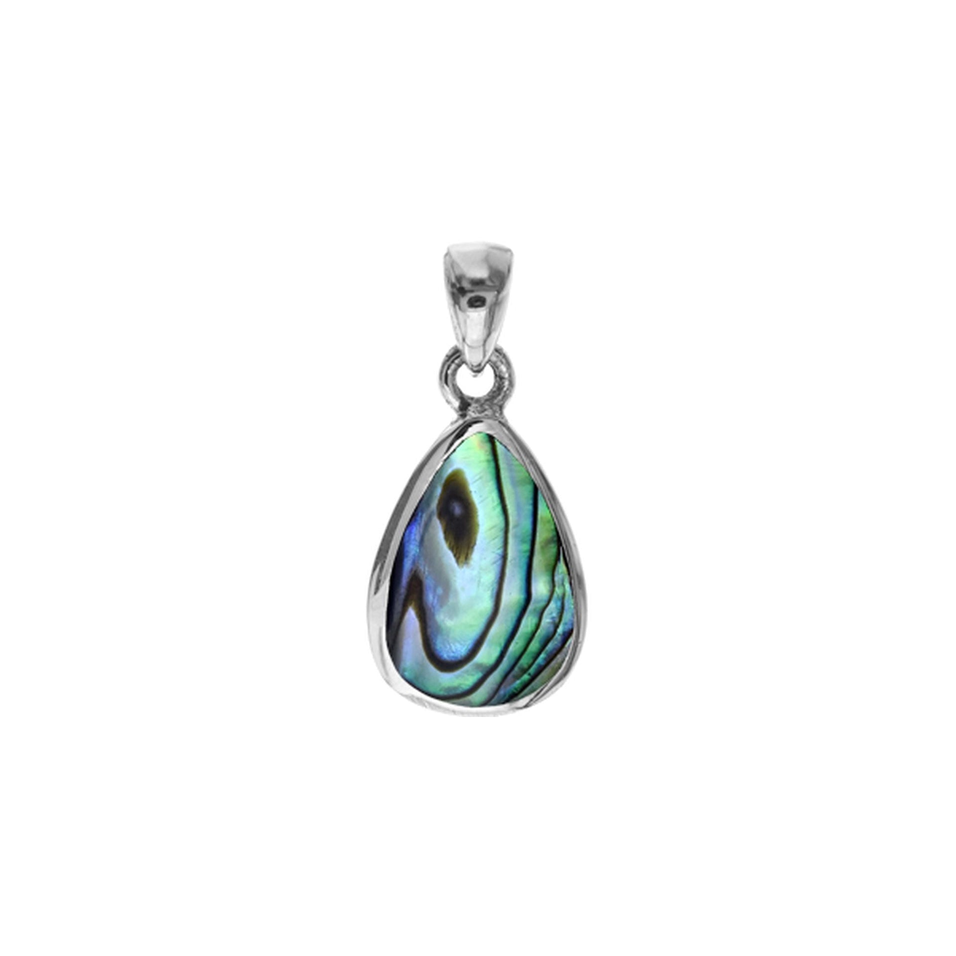 Bronwen simple teardrop paua shell pendant