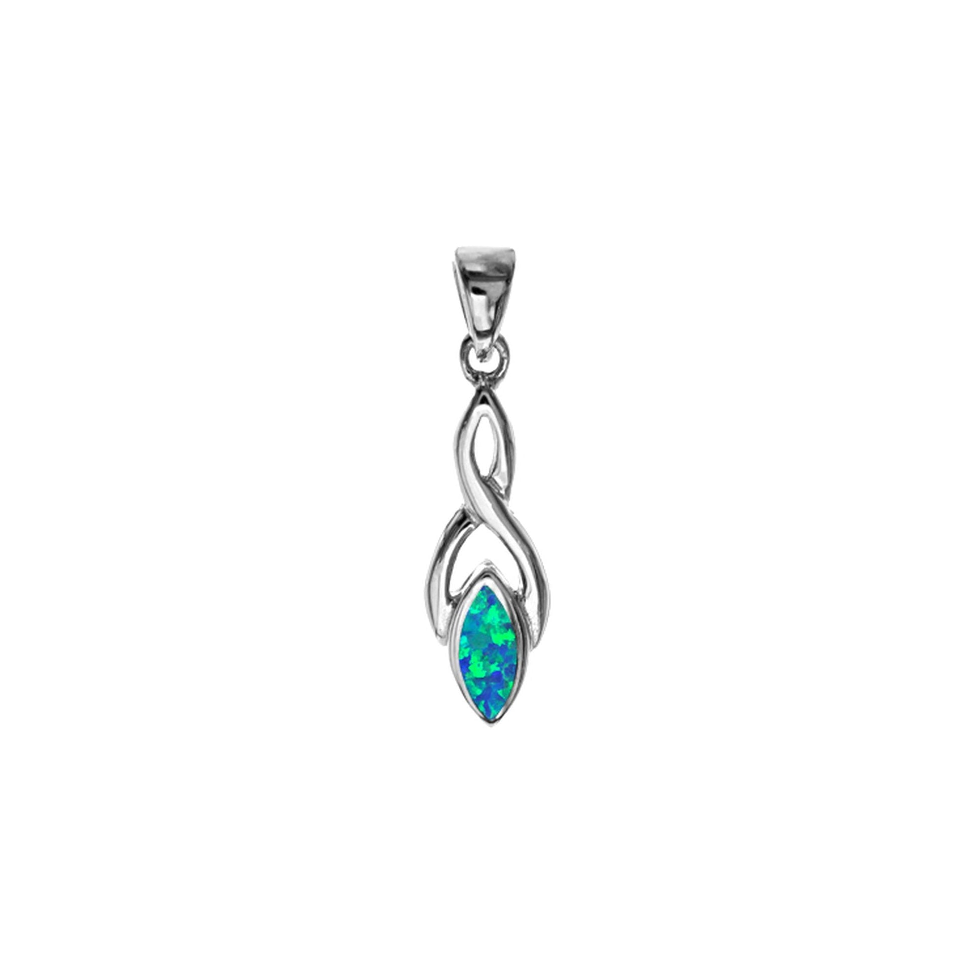 Antoinette marquis blue twist pendant