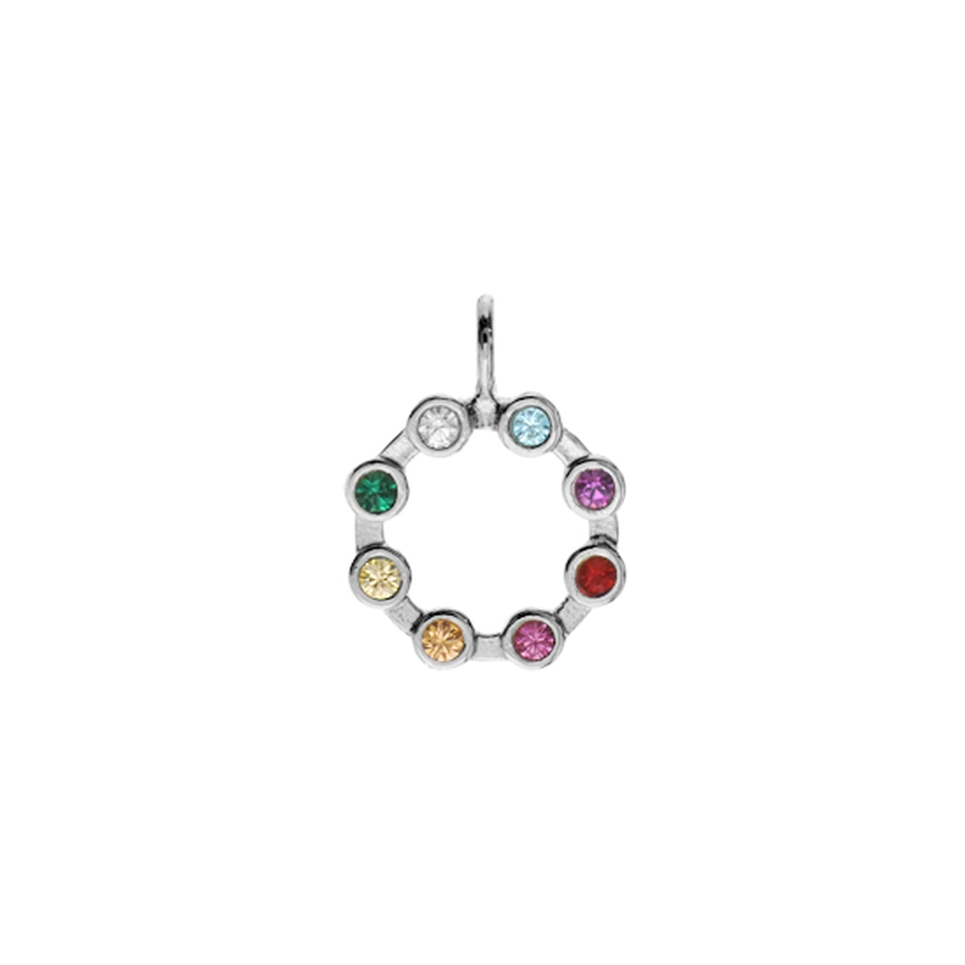 Heidi rainbow circle pendant