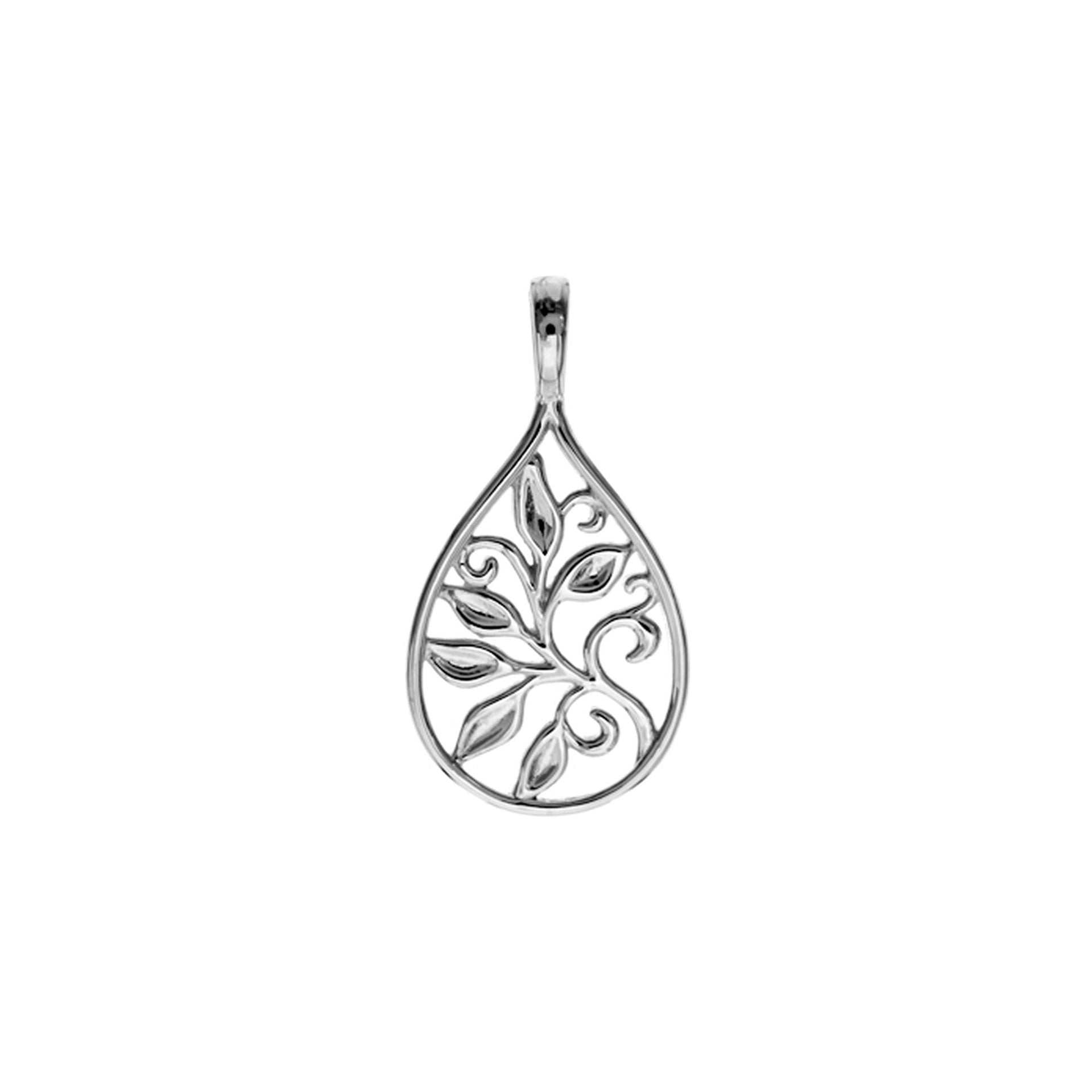 Cora teardrop floral pendant