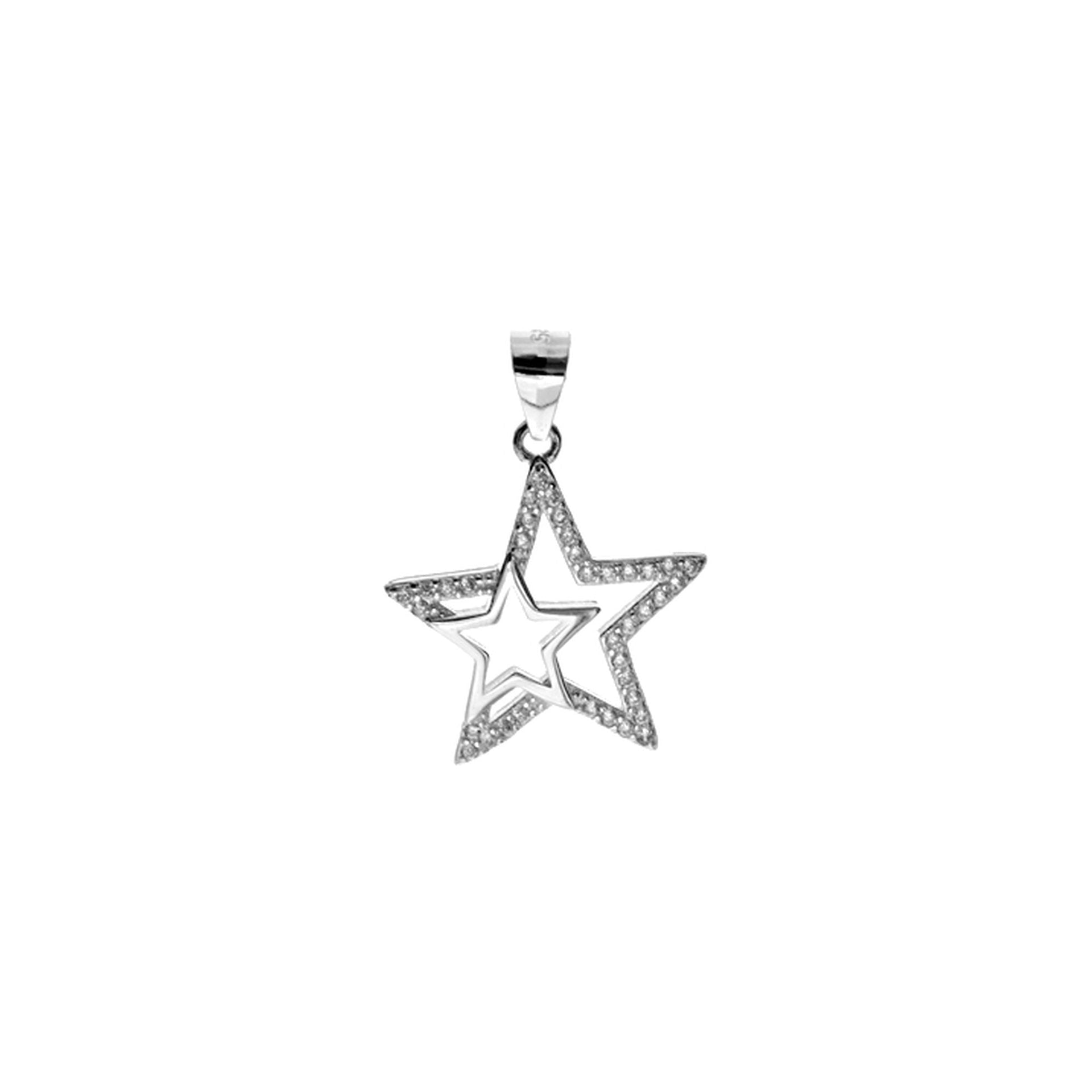 Carrie star-in-star pendant