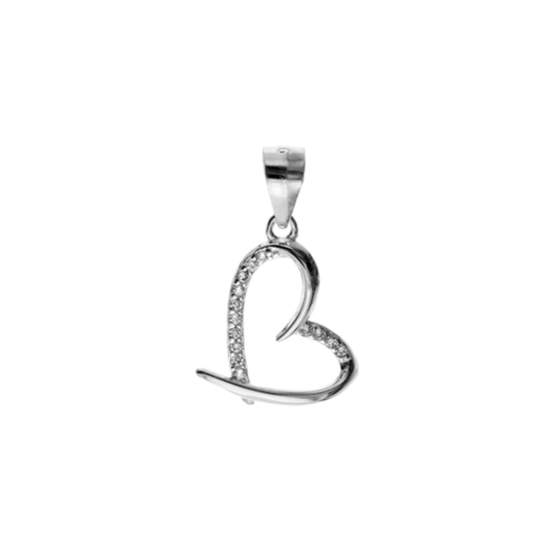 Mariah overlapped heart pendant