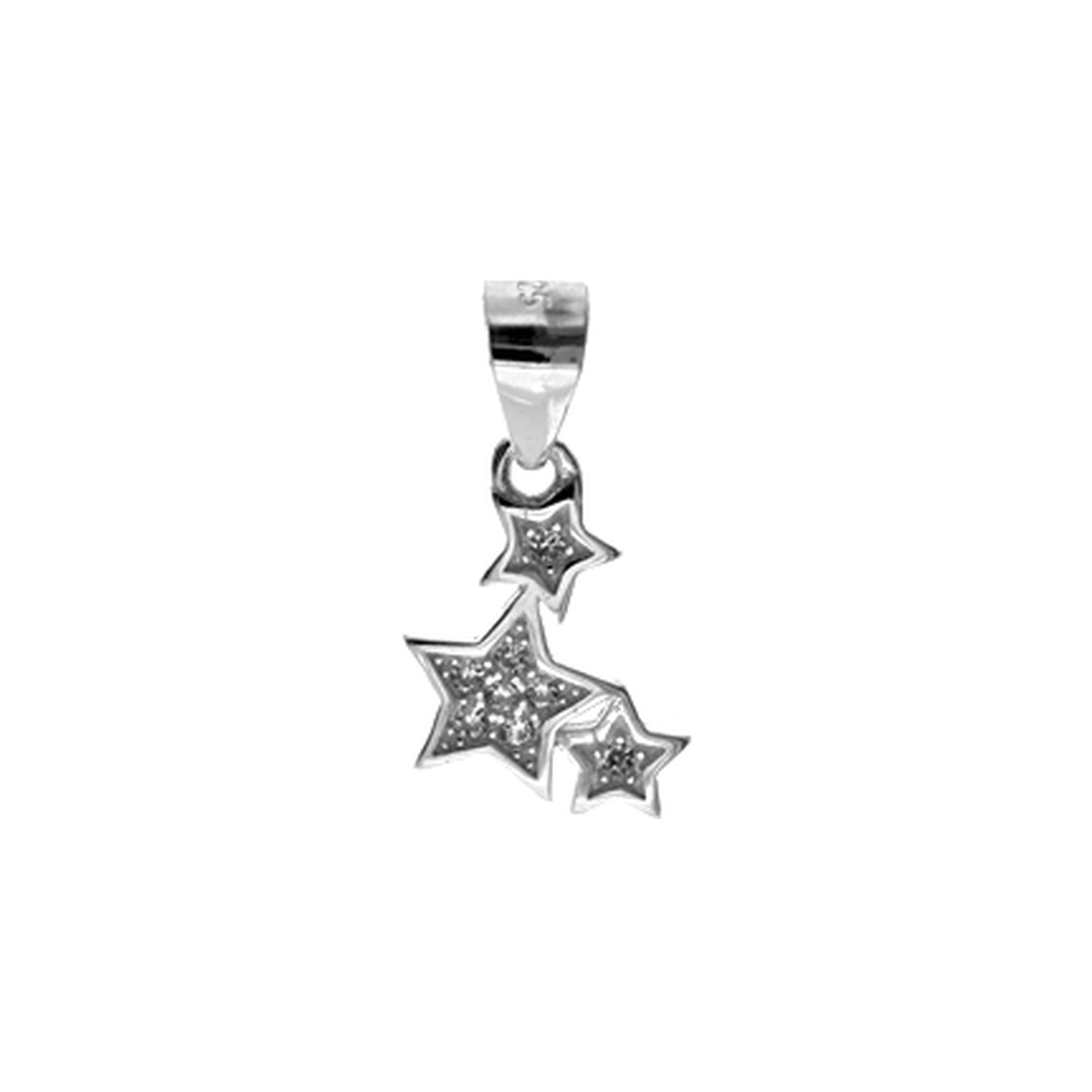 Natalie cascading triple star pendant