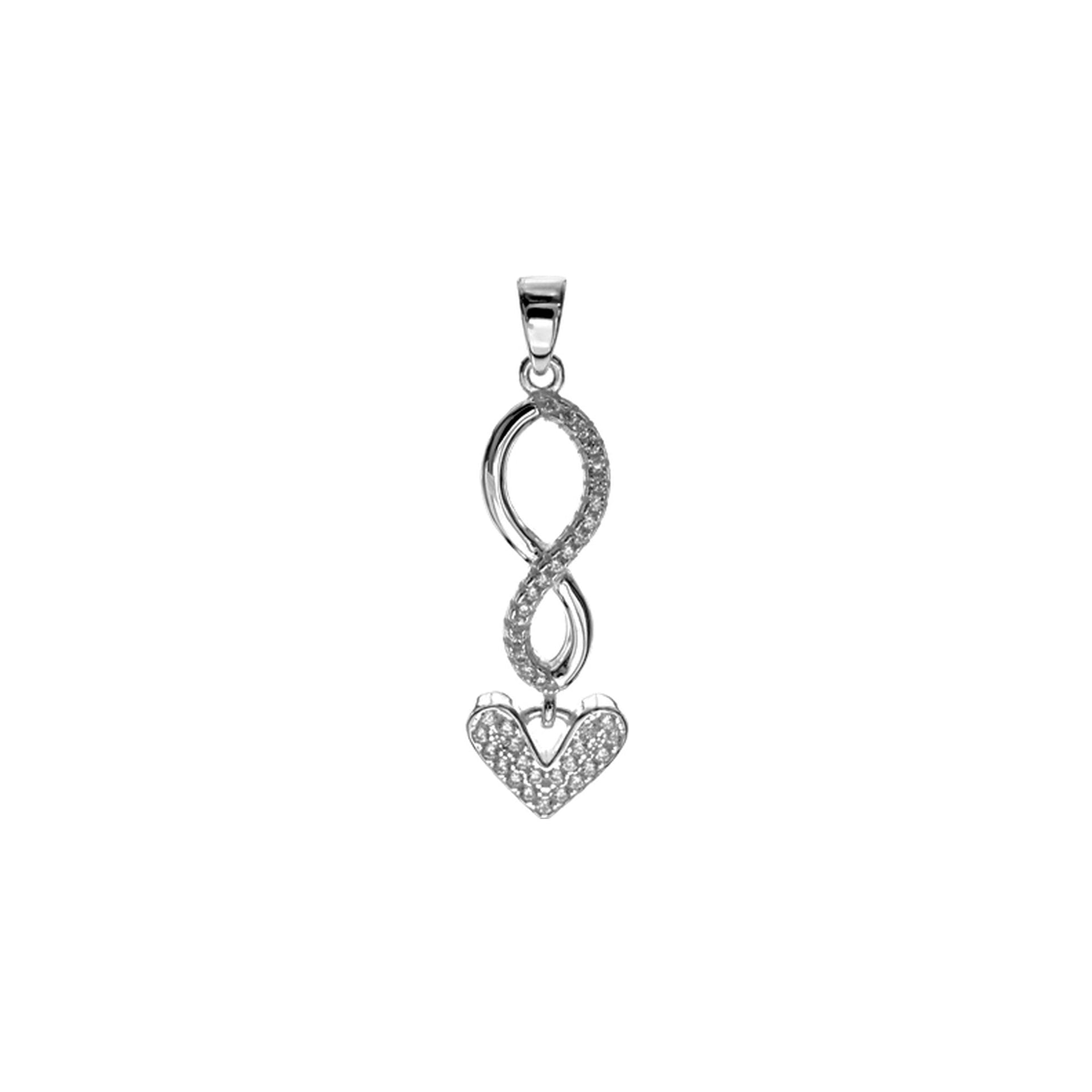 Mariah infinity with heart pendant