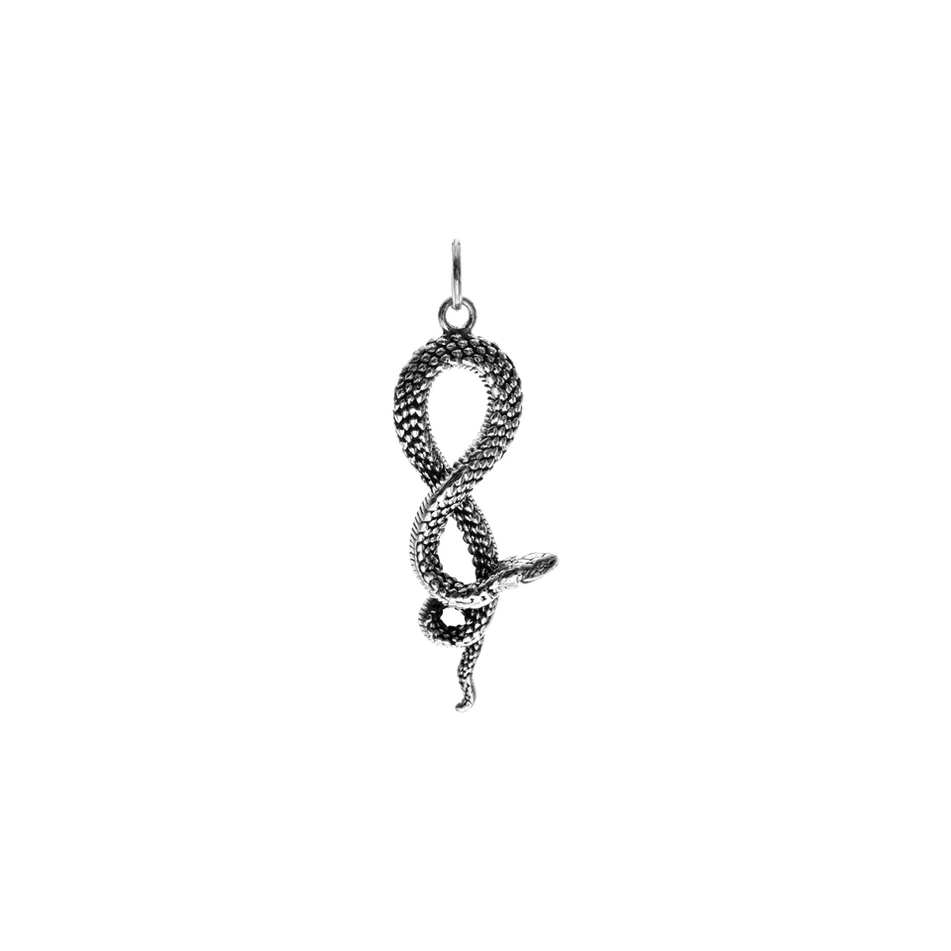 Anya curled snake pendant