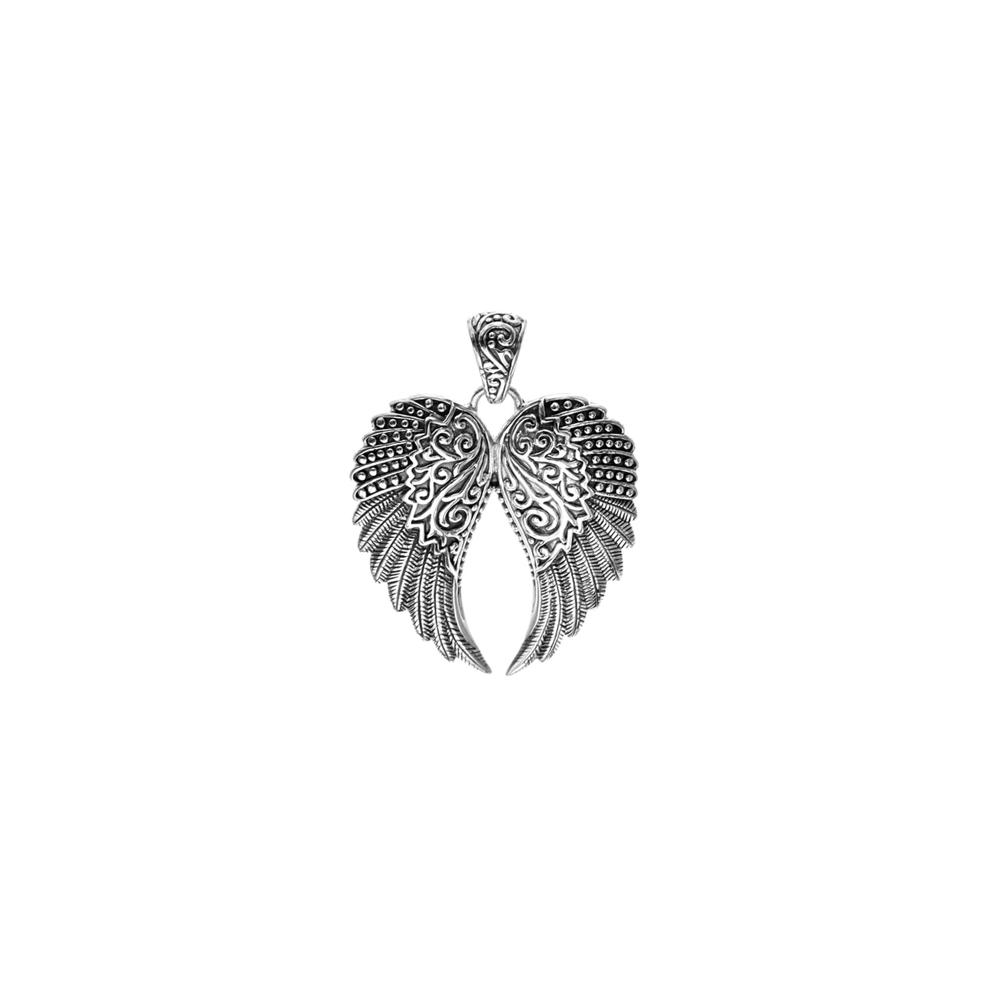 Zora elaborate angel wings pendant