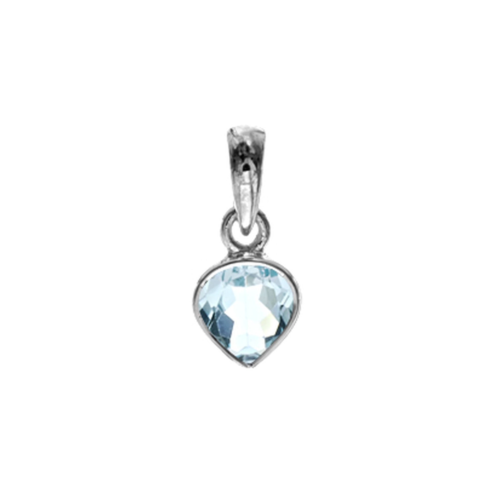 Bridget chunky teardrop blue topaz pendant