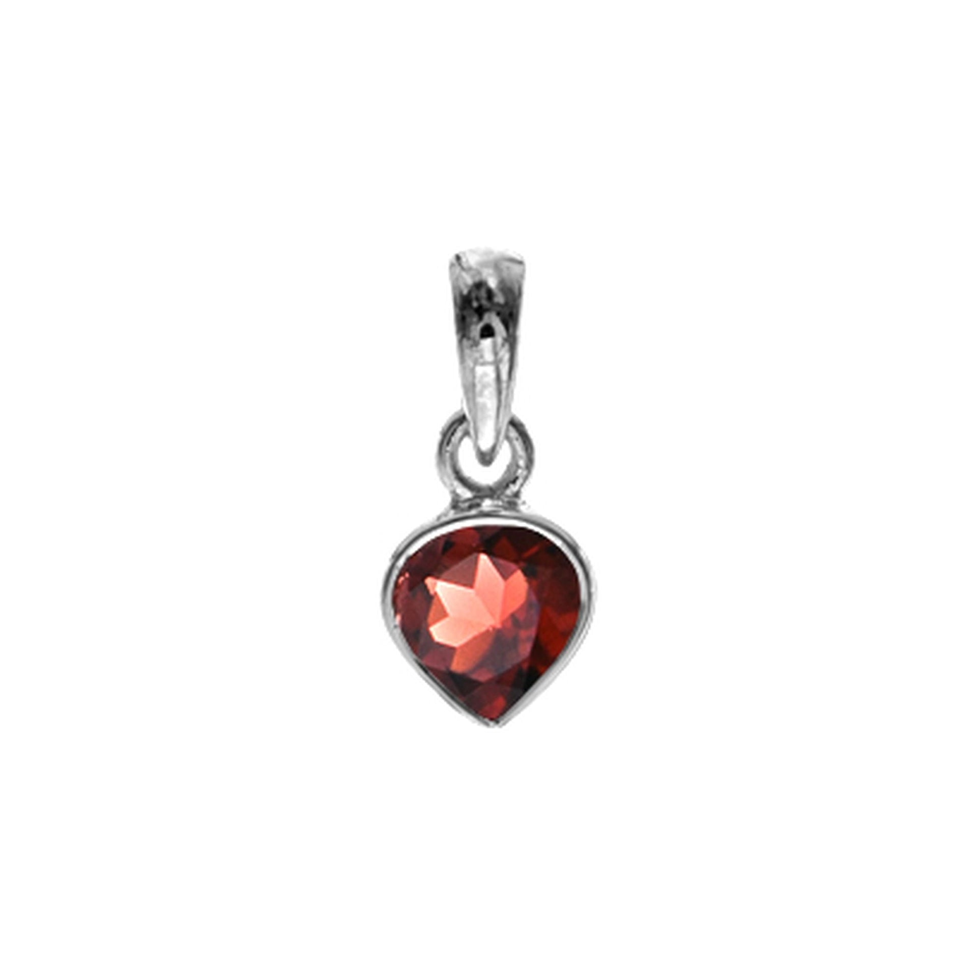 Bridget chunky teardrop garnet pendant