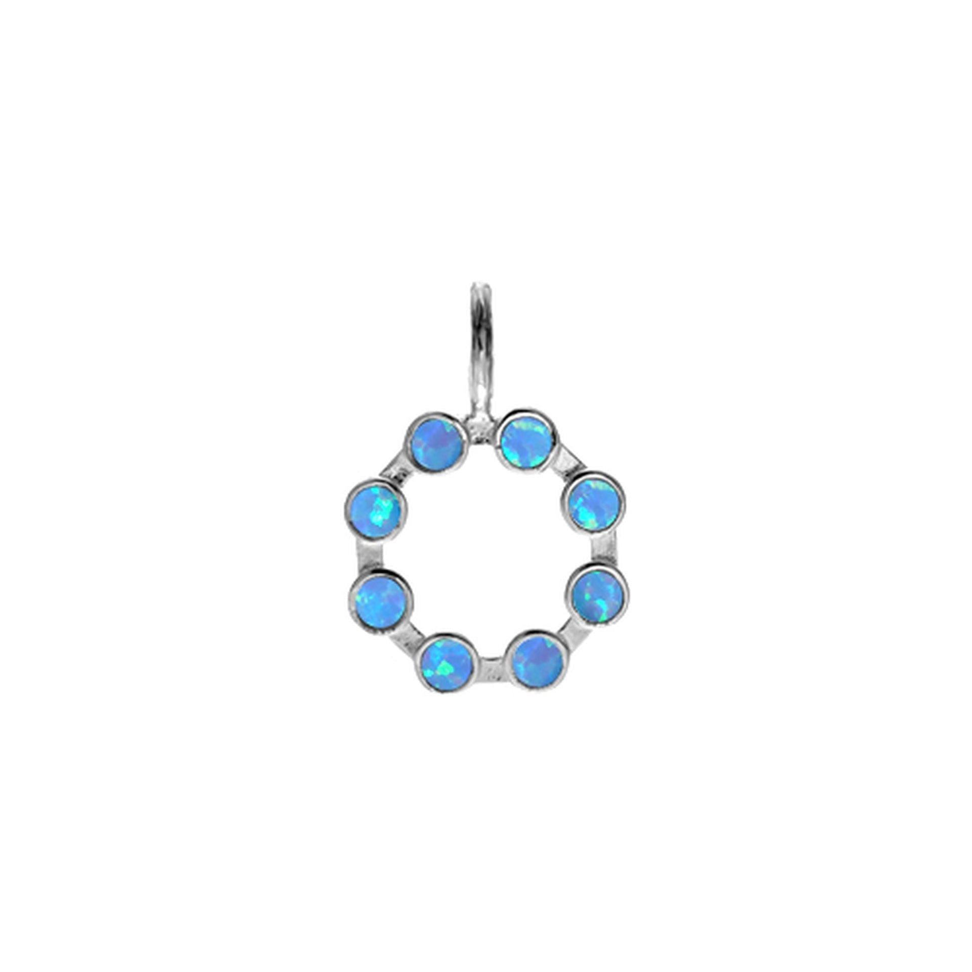 Angelica circle of small blue opalique pendant