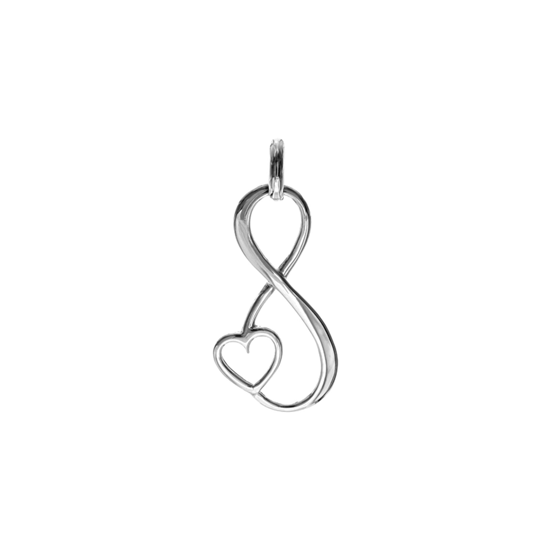 Paige long infinity linked heart pendant
