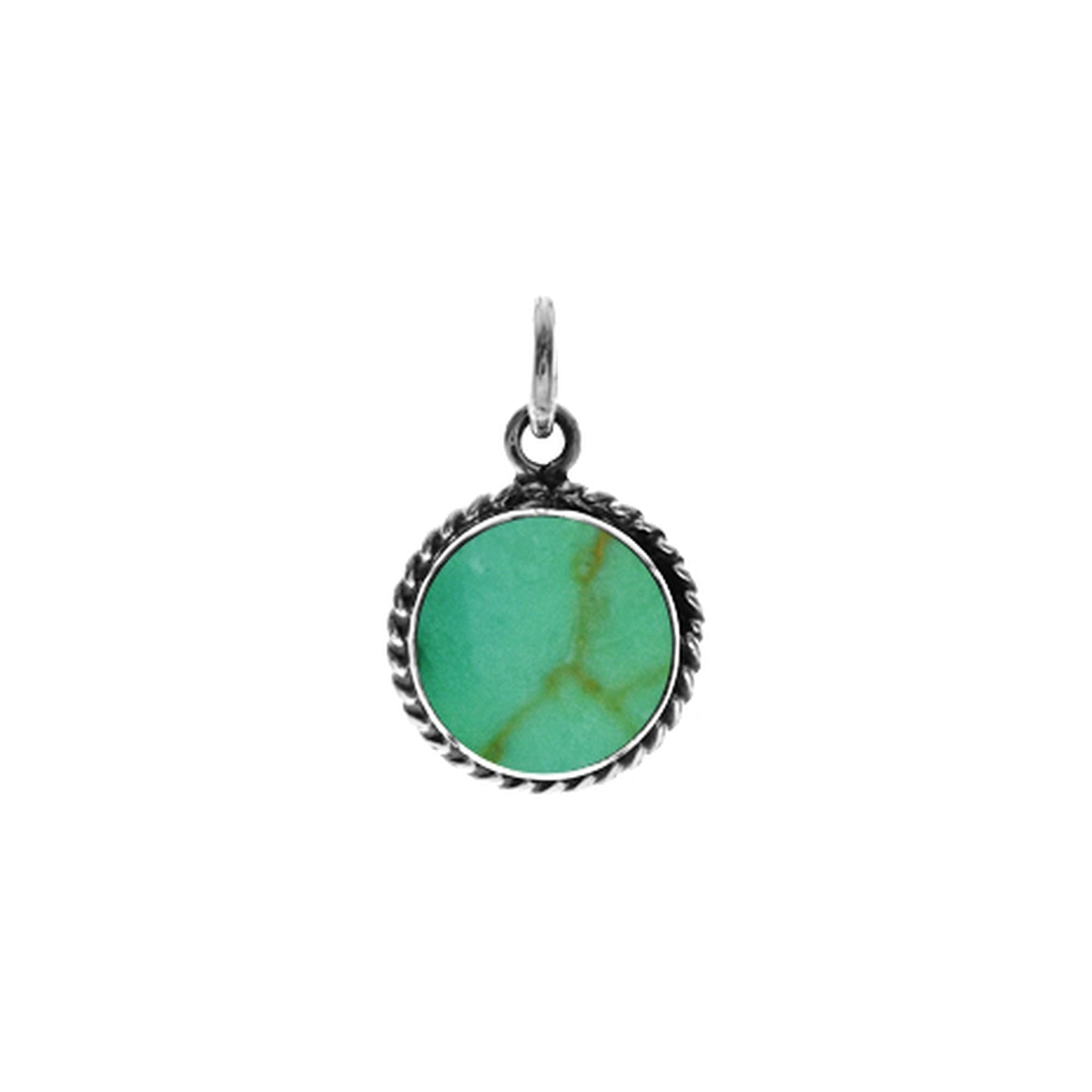 Zora turquoise with rope surround pendant