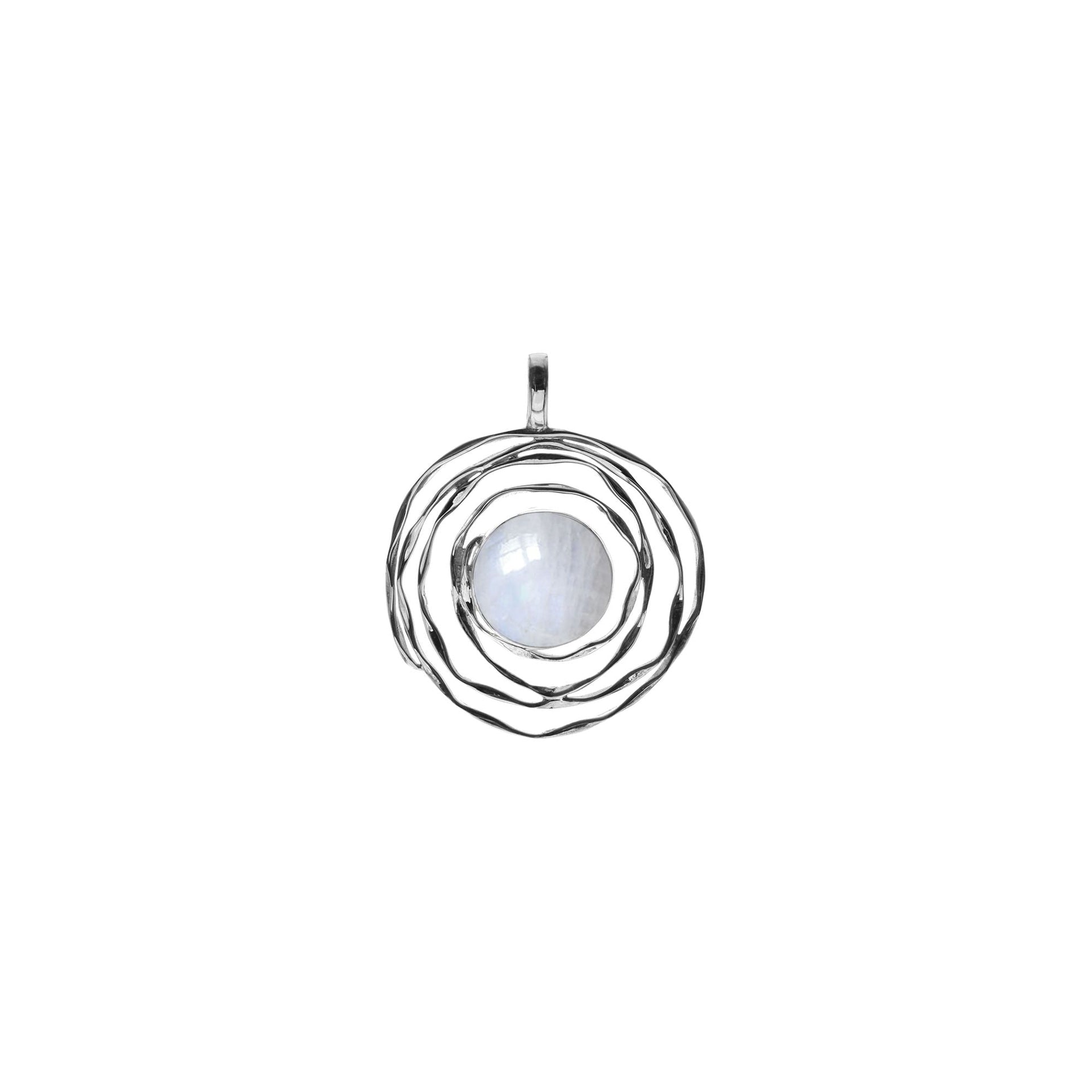 Lexi spider web with rainbow moonstone pendant