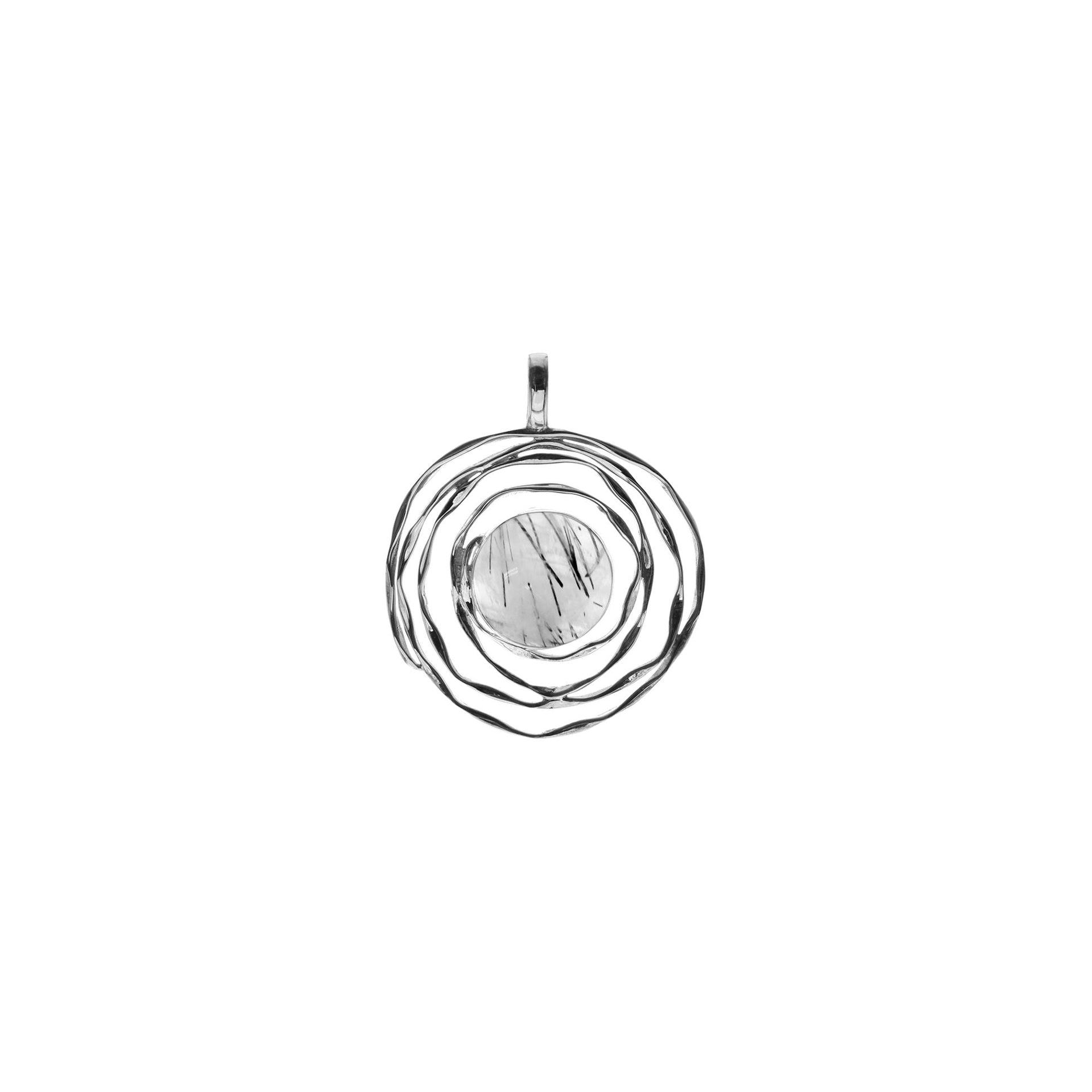 Lexi spider web with tourmalated quartz pendant