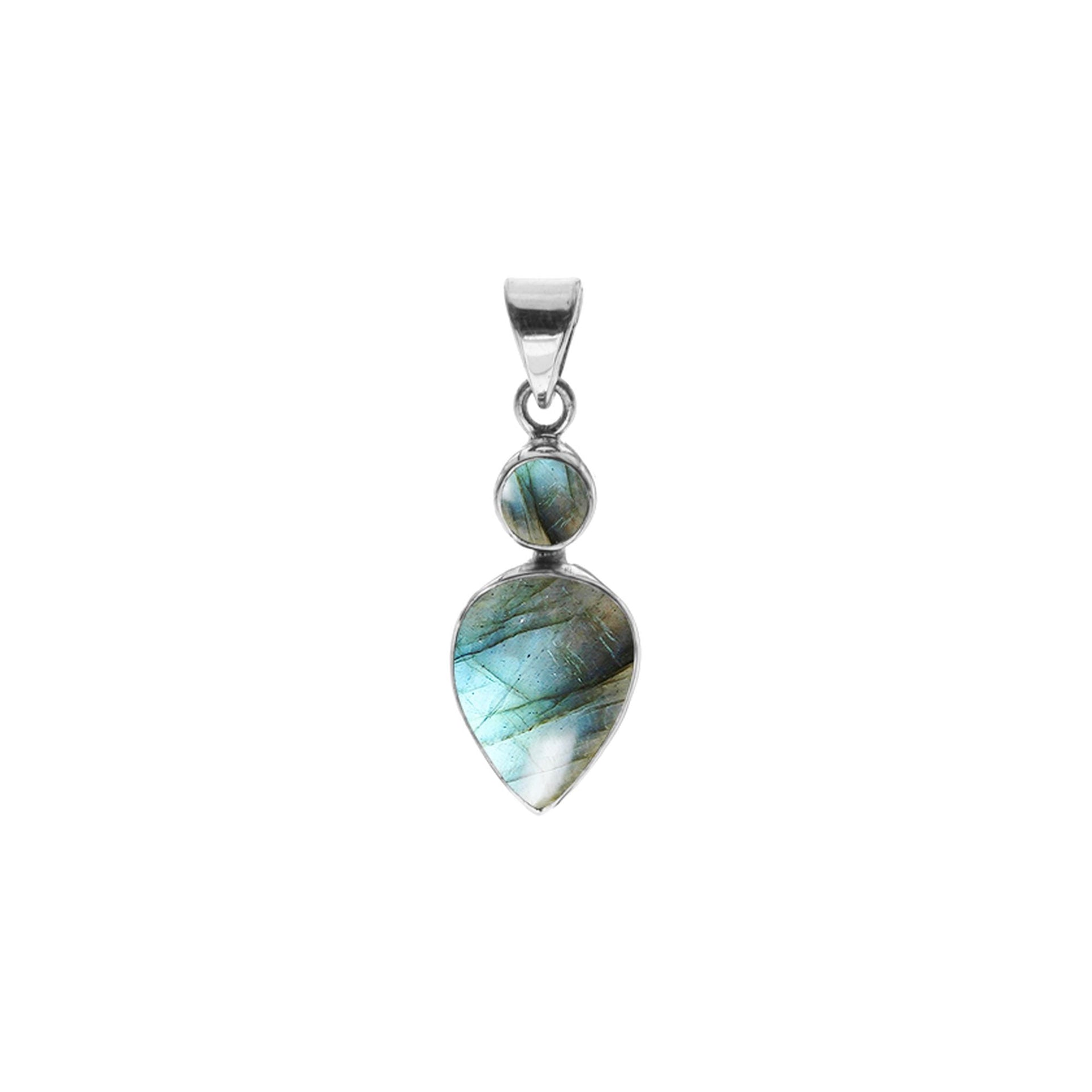 Samira two stone labradorite pendant