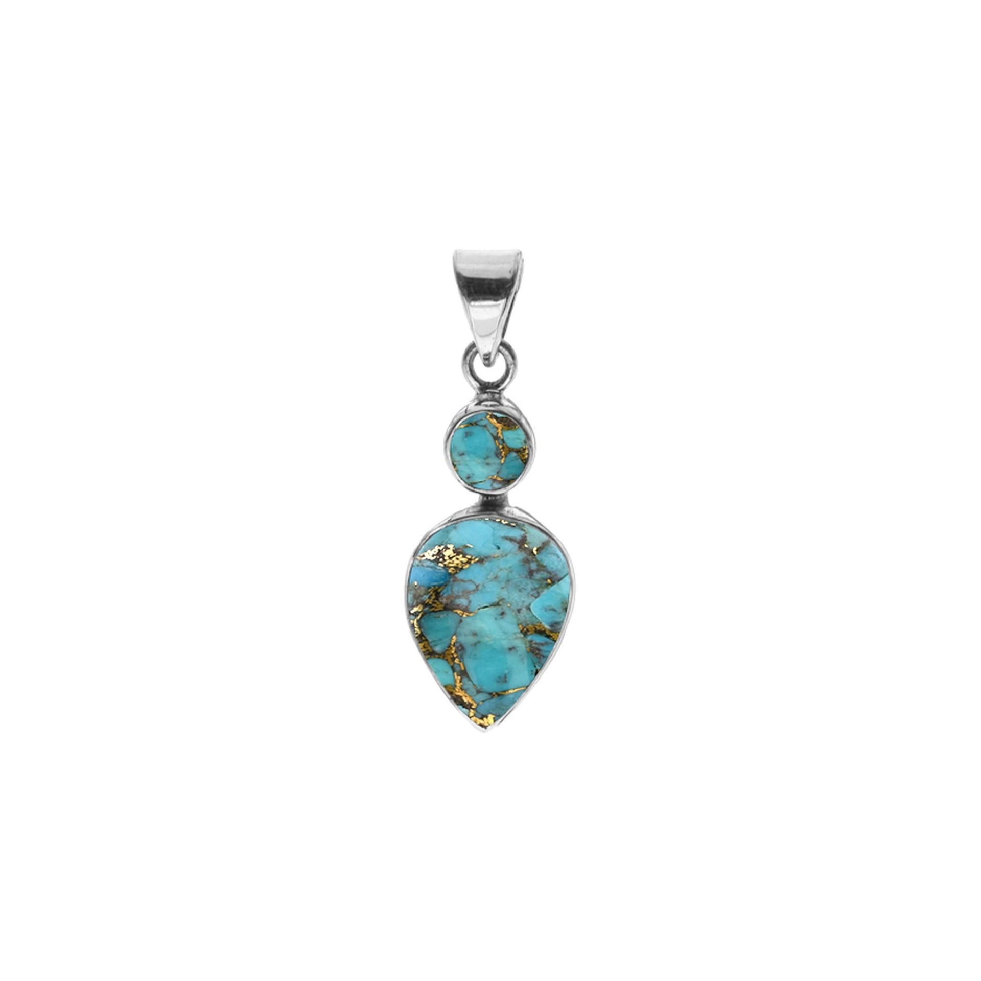 Samira two stone blue mohave pendant