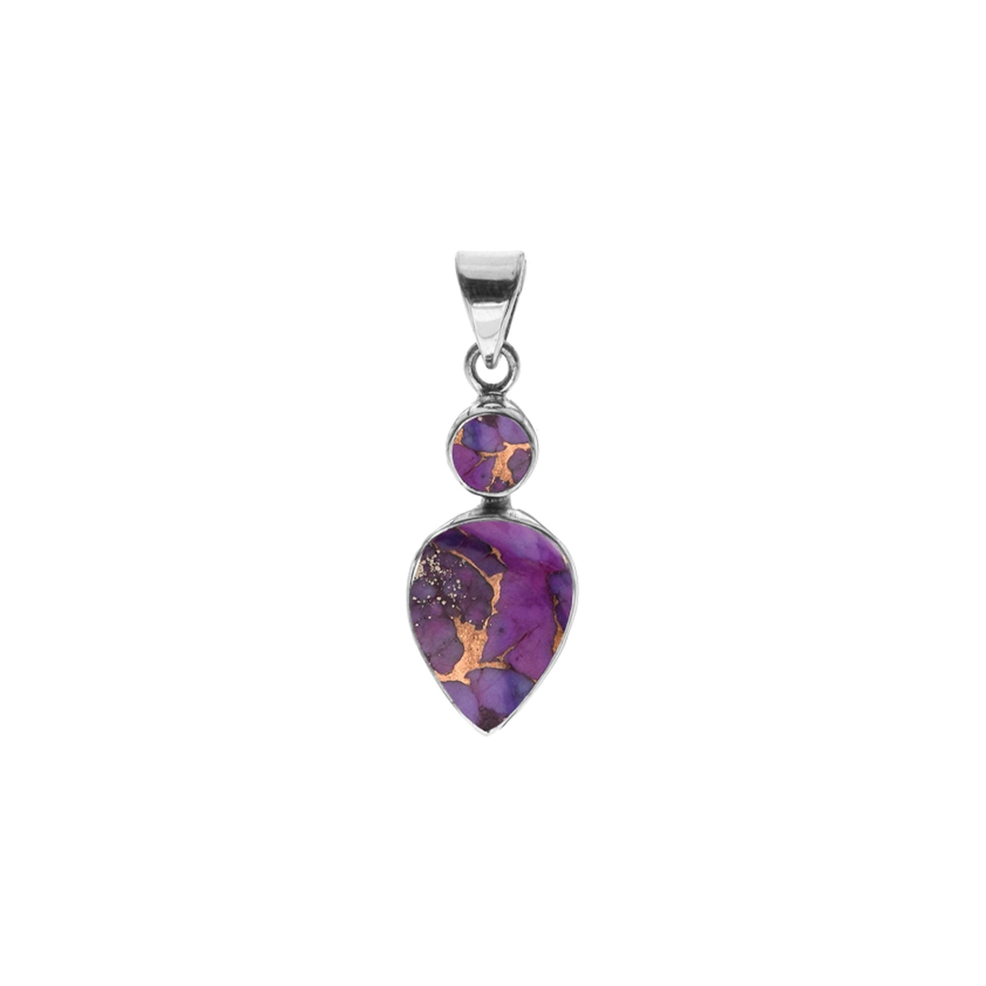 Samira two stone purple mohave pendant