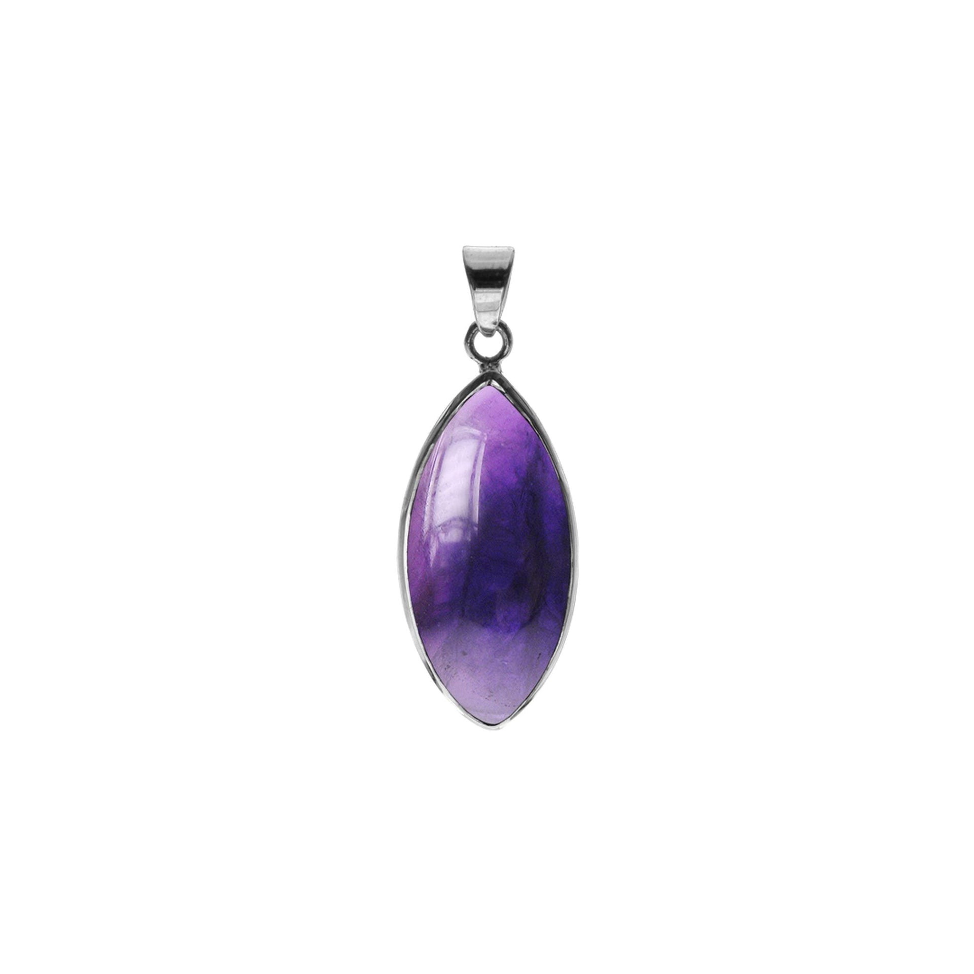 Bridget large amethyst marquis pendant