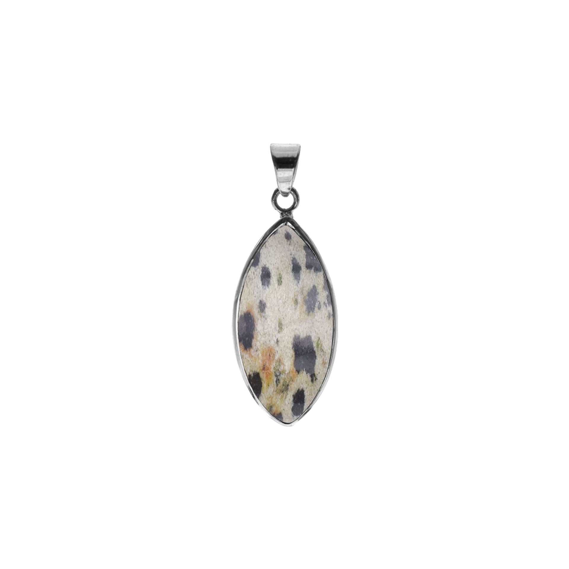 Bridget dalmatian jasper marquis pendant