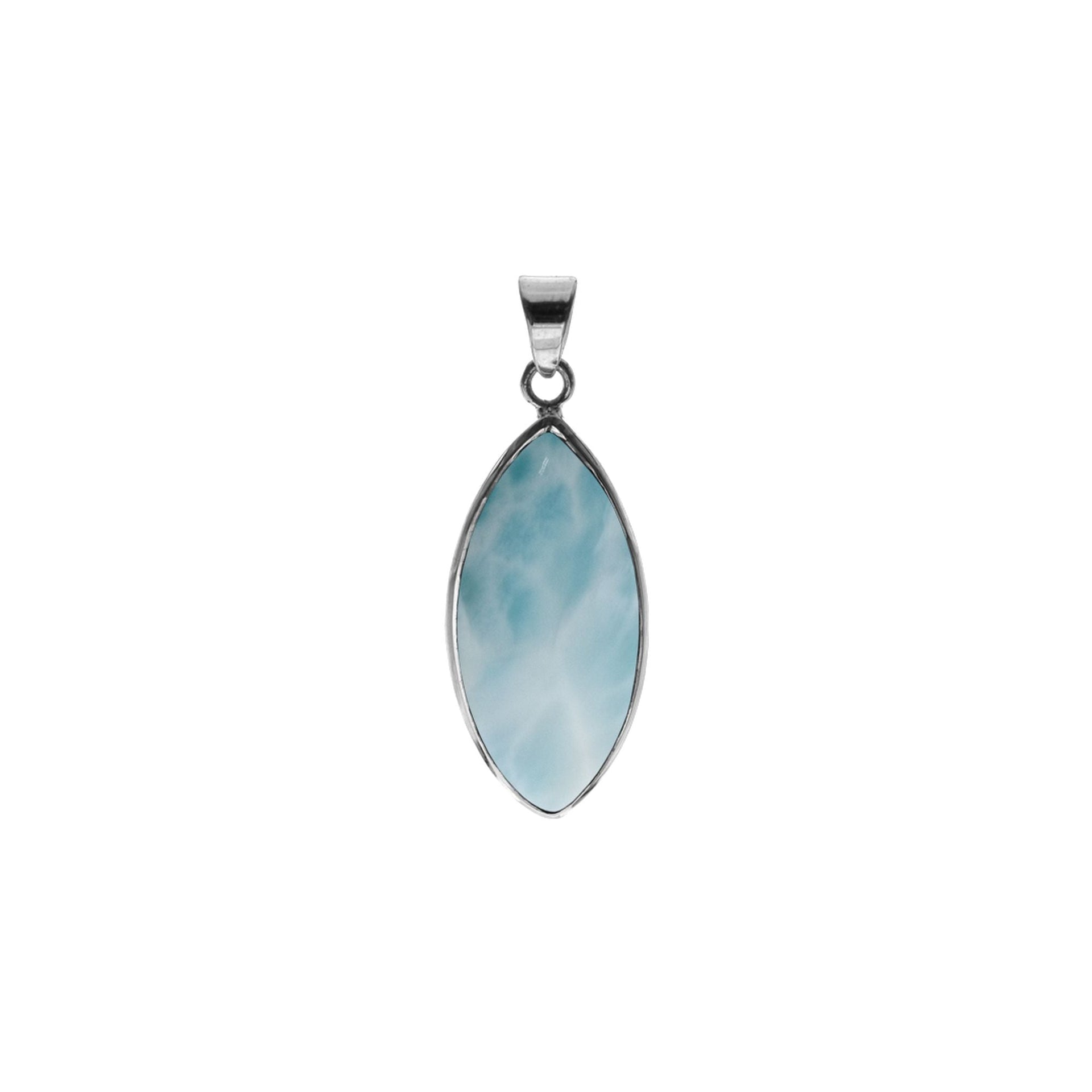 Bridget large larimar marquis pendant